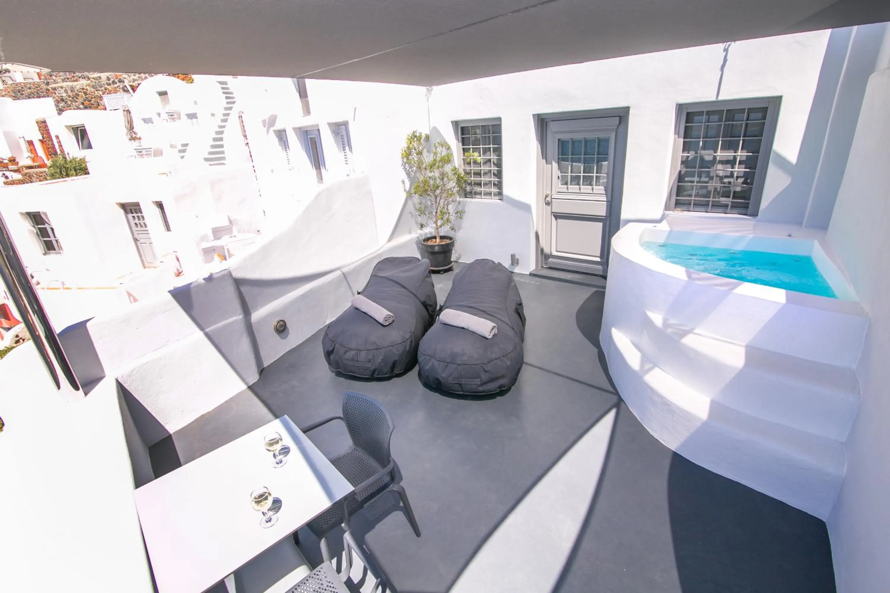 Hot Tub in Theodora Suites