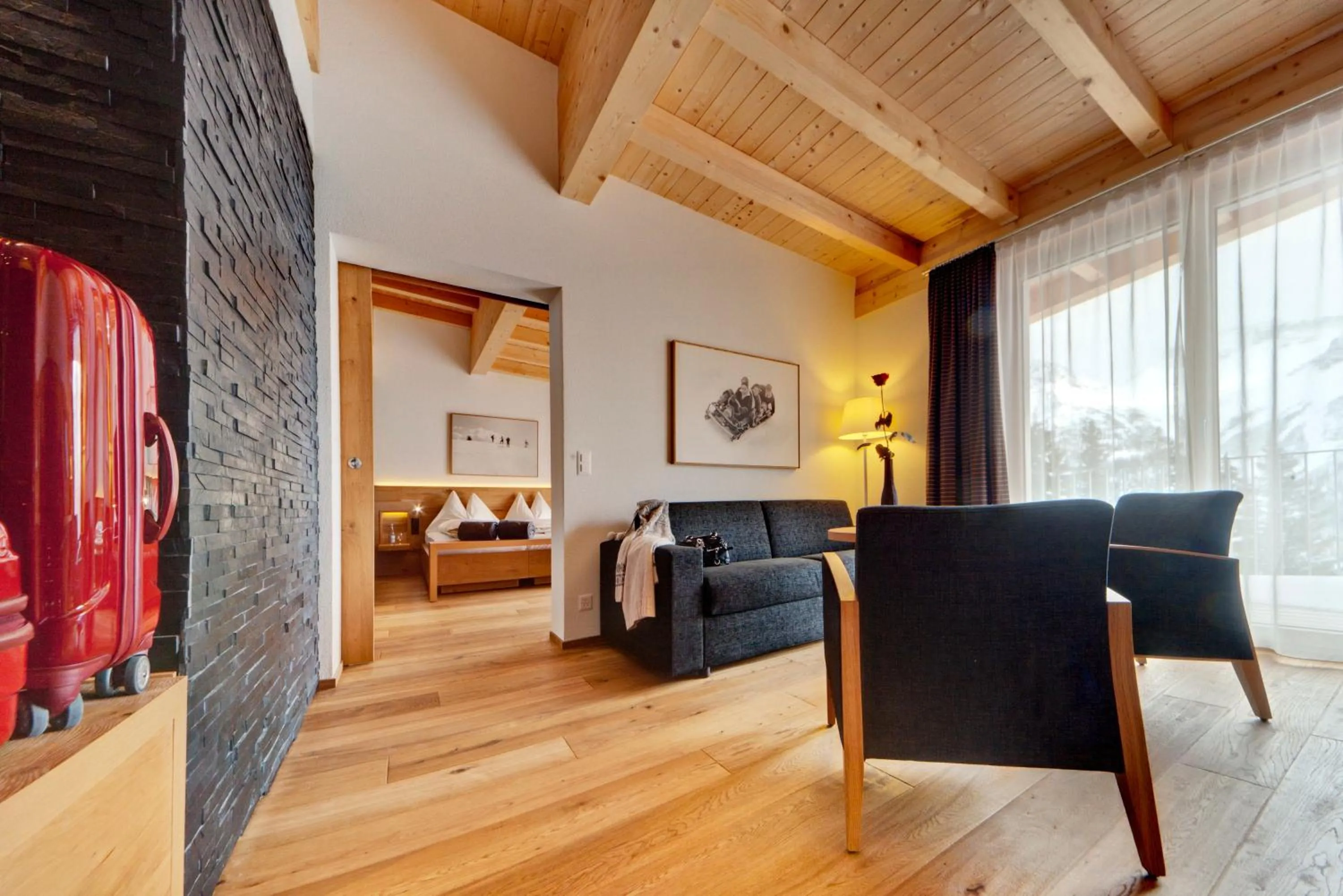 Living room, Bed in Waldhotel Arosa