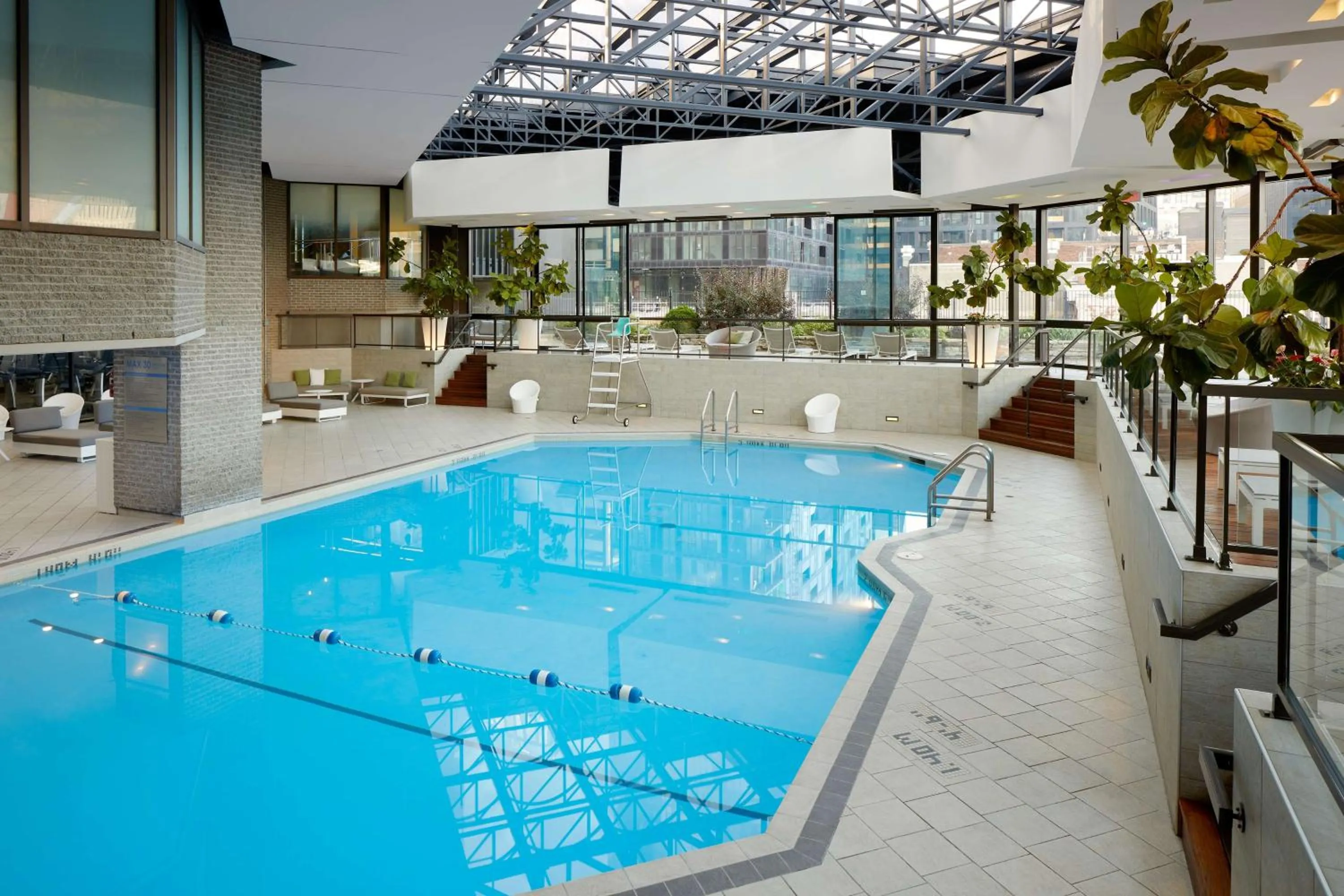 Pool view in DoubleTree By Hilton Montreal