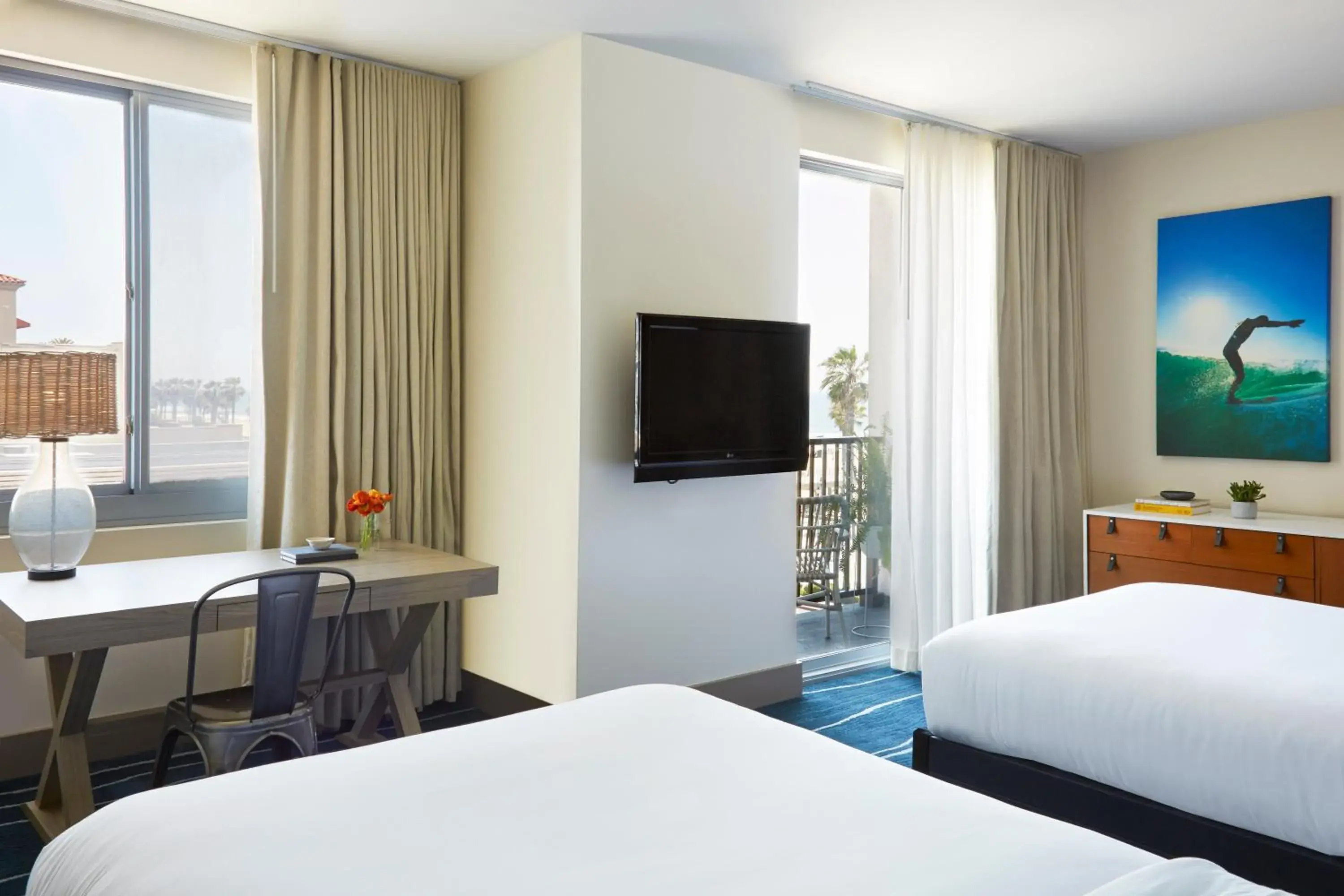 Standard Queen Room with Two Queen Beds and Ocean View in Kimpton Shorebreak Huntington Beach Resort by IHG Standard Queen Room with Two Queen Beds and Ocean View in Kimpton Shorebreak Huntington Beach Resort by IHG