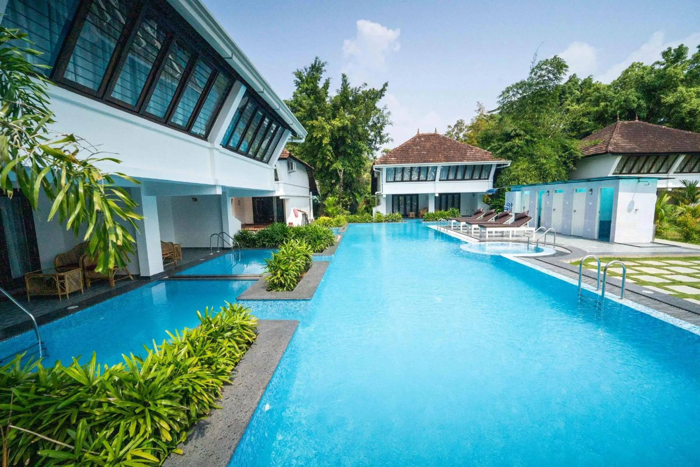 Pool view in Nihara Resort and Spa Cochin