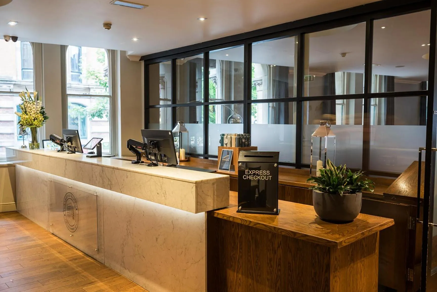 Lobby or reception in The Townhouse Manchester