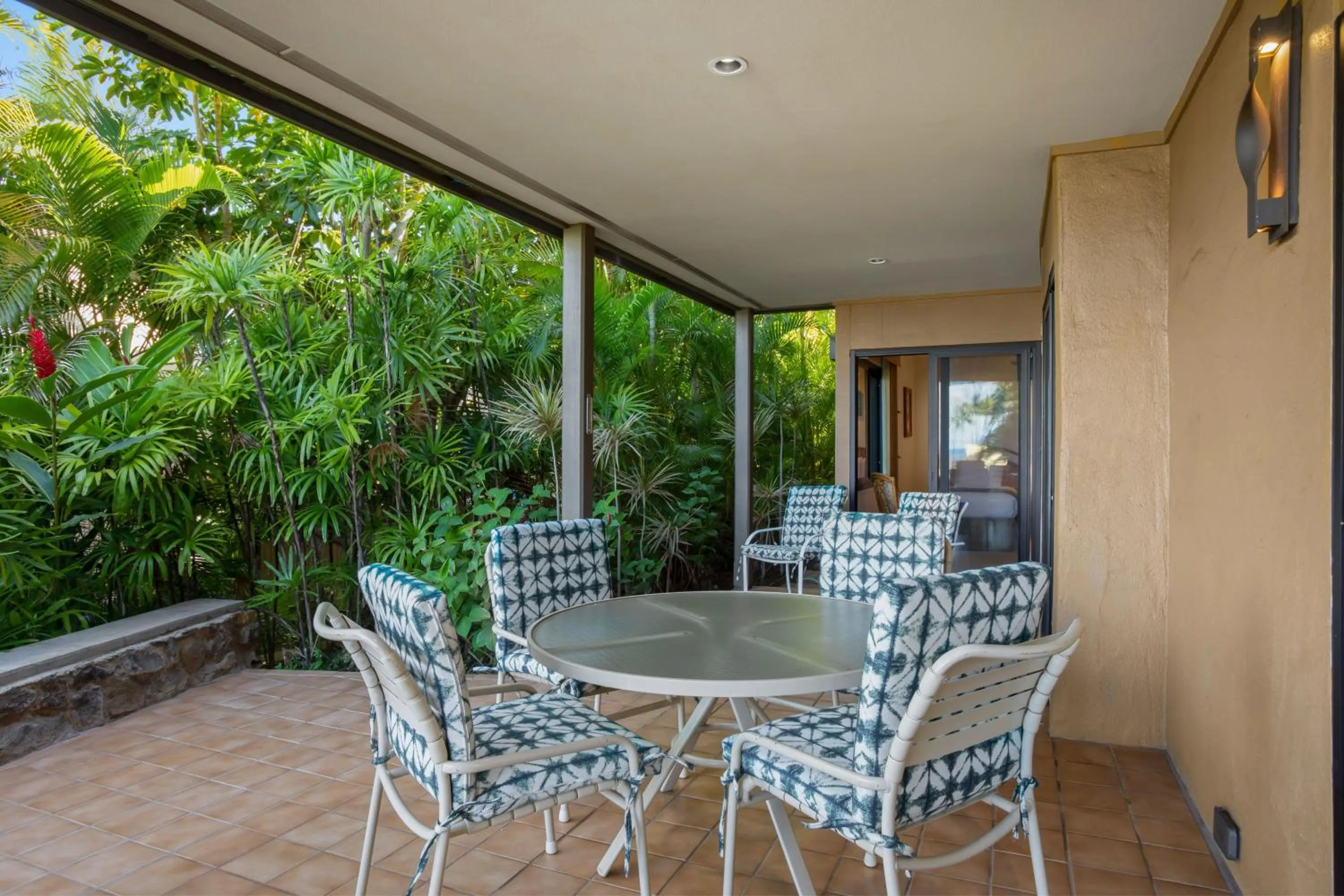 Patio in Wailea Elua Village - CoralTree Residence Collection