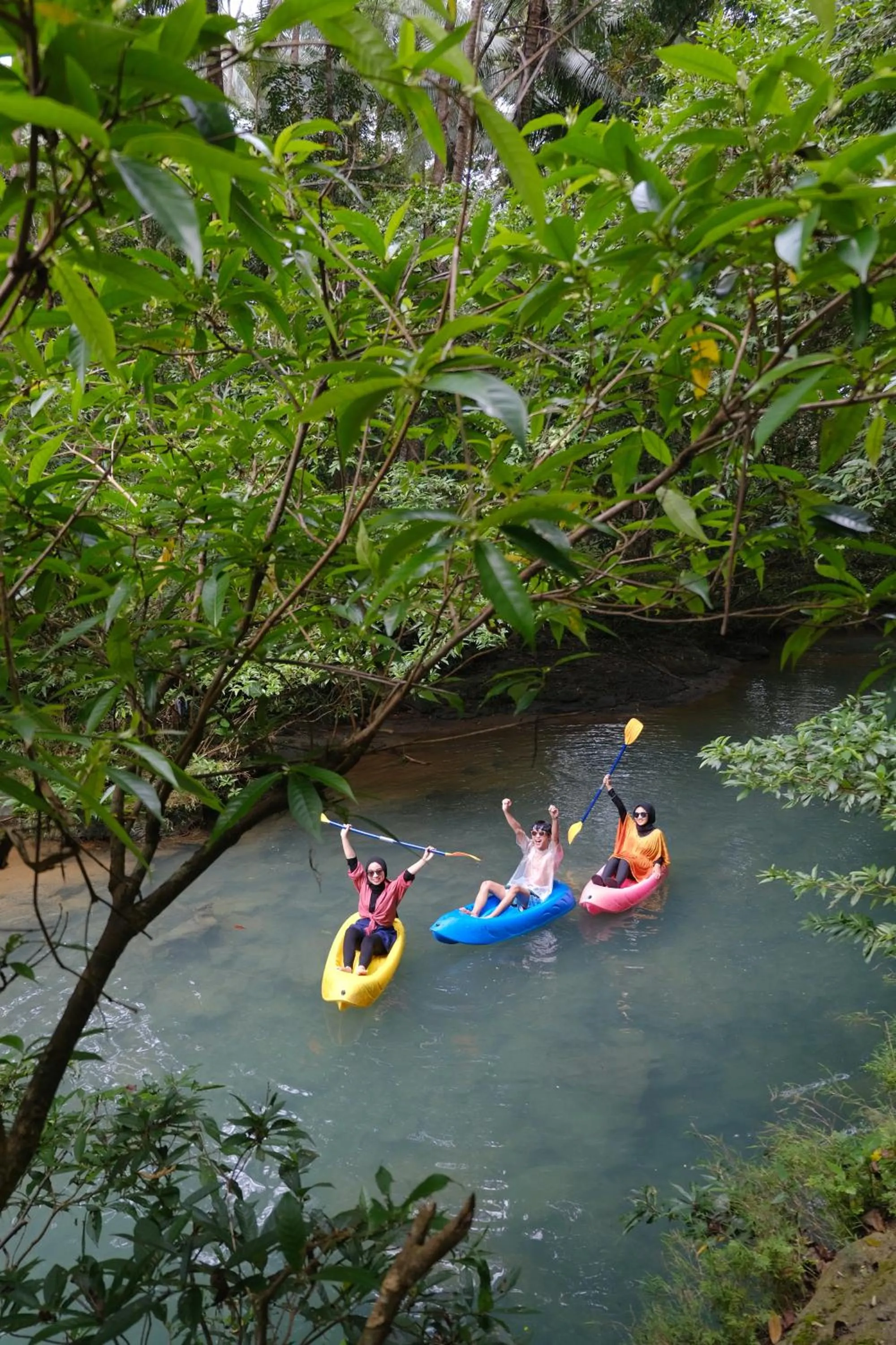 People in Hau Eco Lodges Citumang Pangandaran