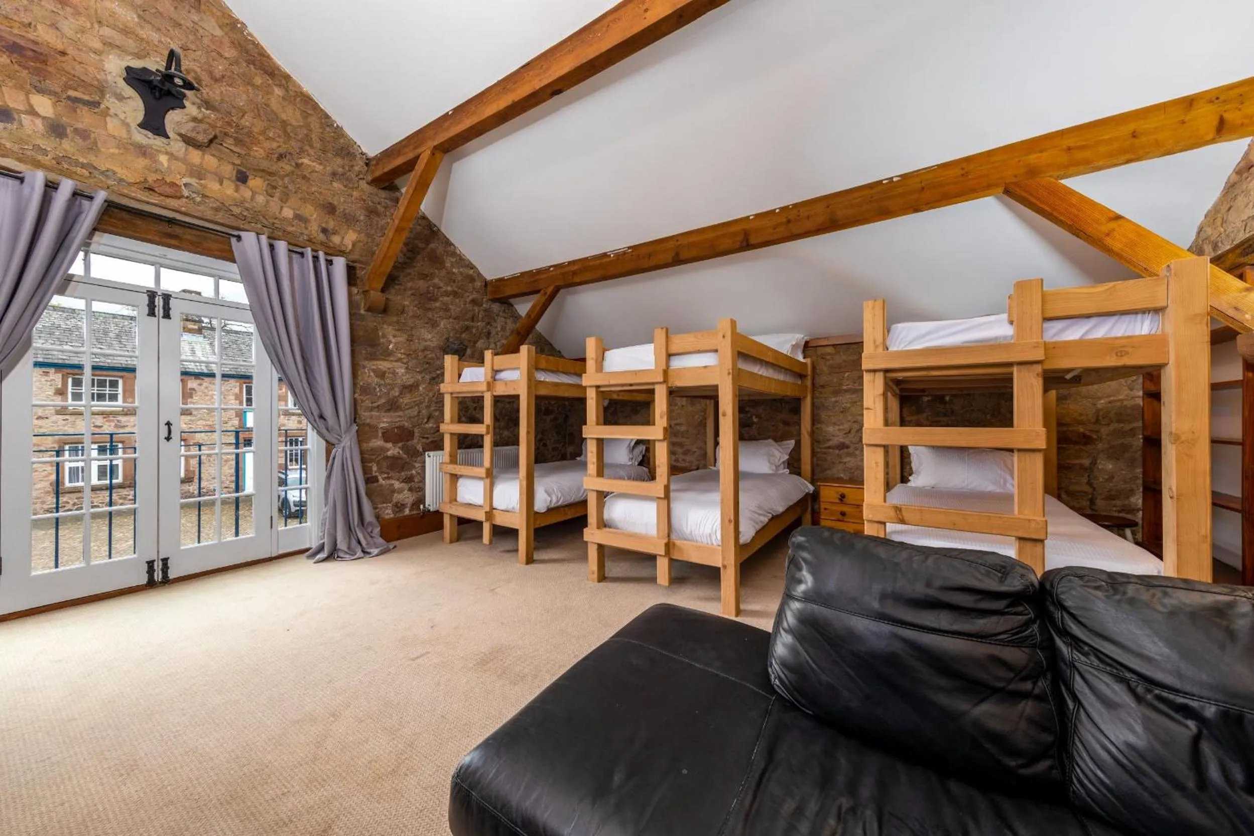 Bed in Muncaster Castle Coachman's Quarters