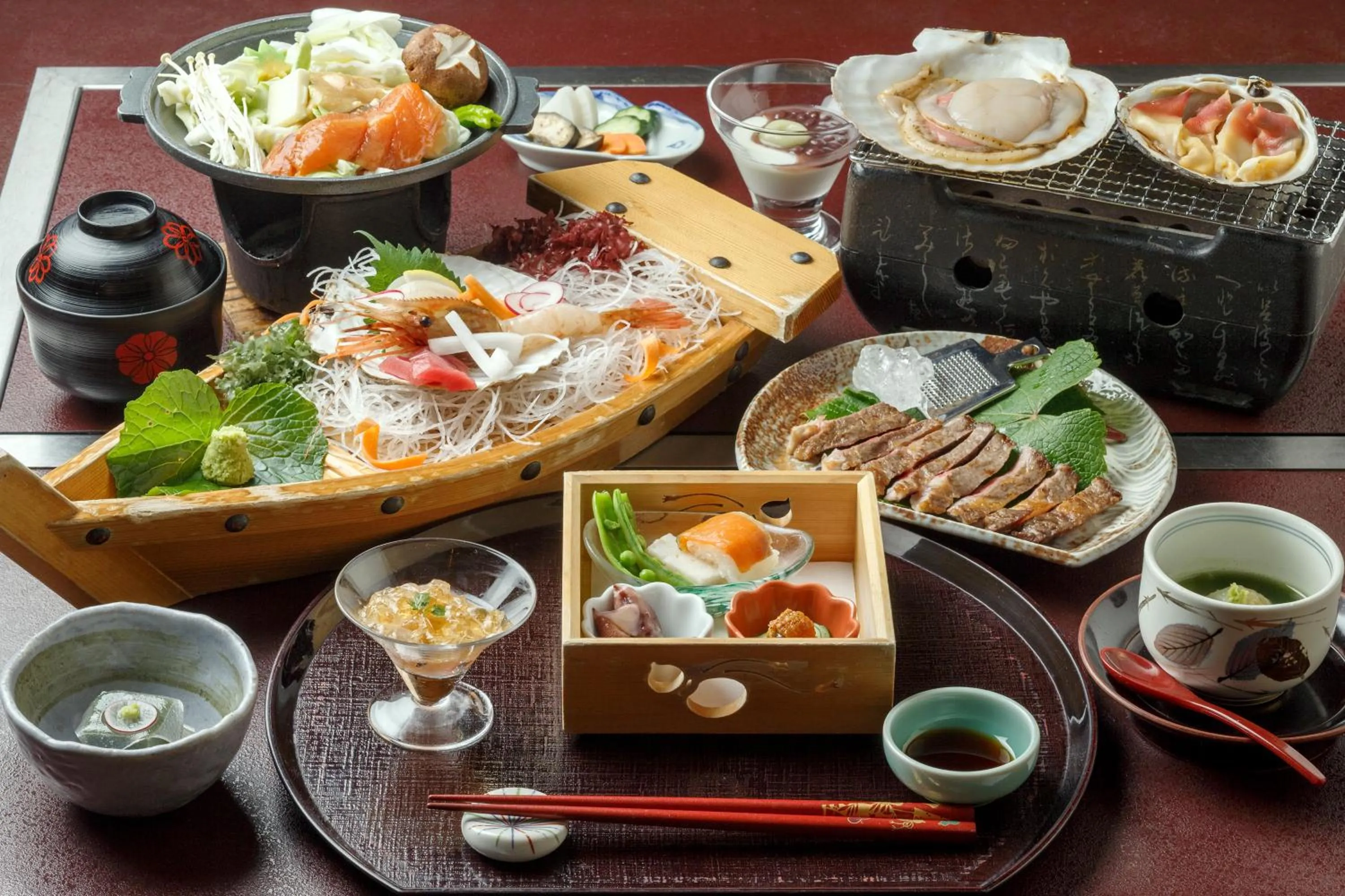 Dinner in Takinoya Bekkan Tamanoyu