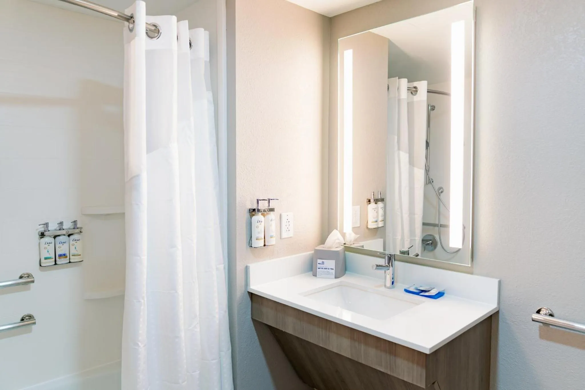 Shower in Holiday Inn Express Hotel Raleigh Southwest by IHG