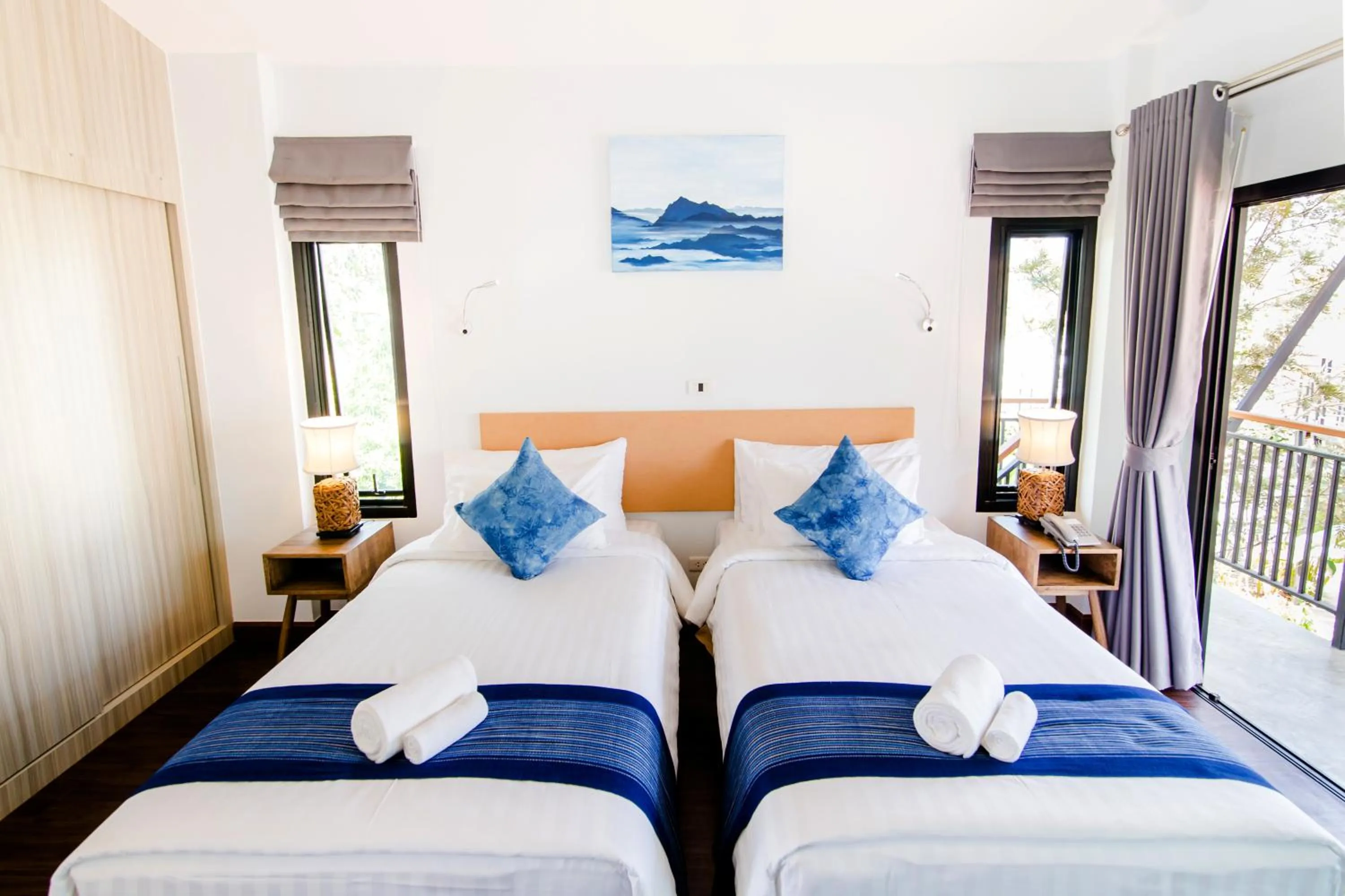 Bed in Phuruakeeree Resort