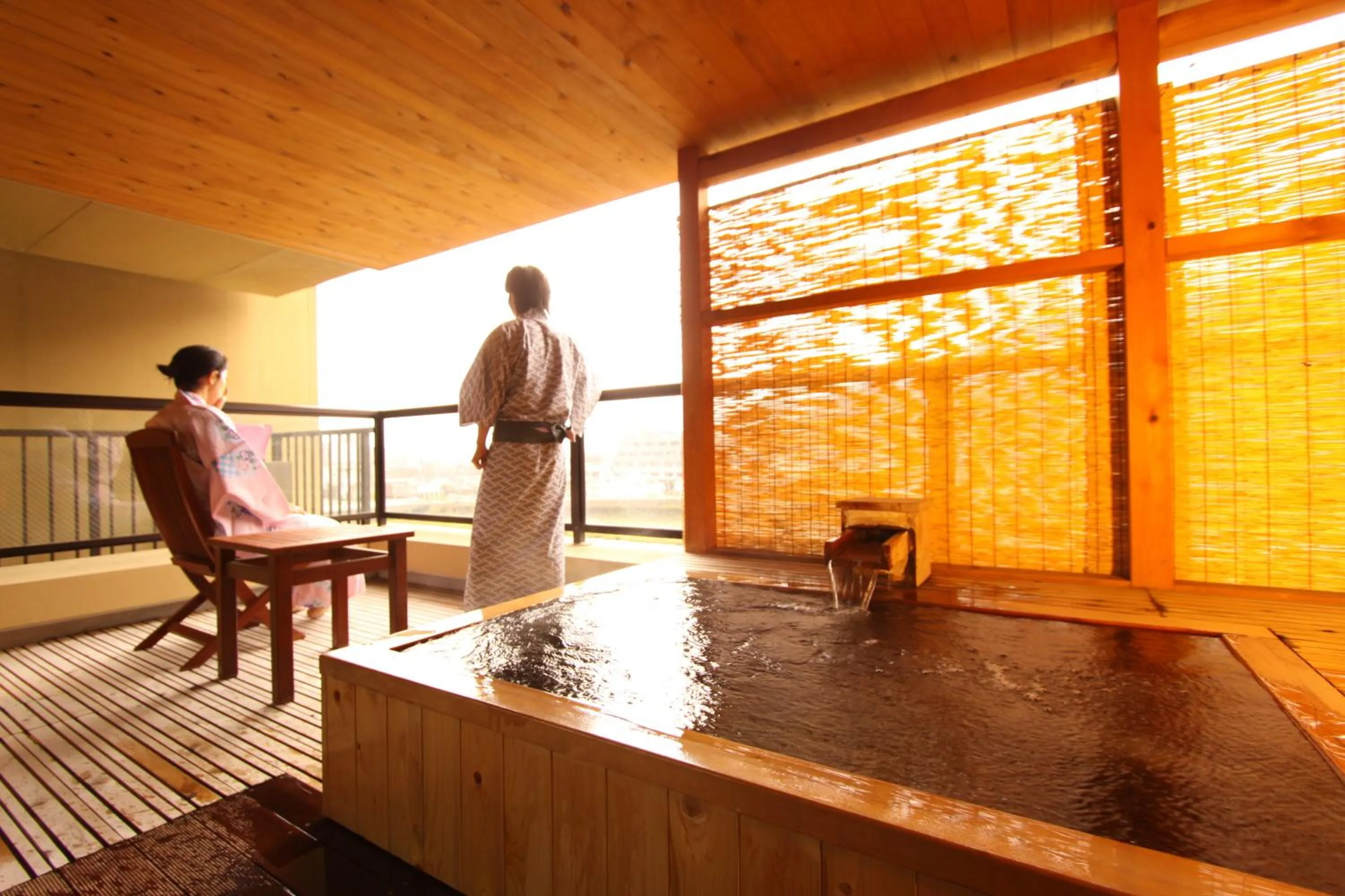 Hot Spring Bath in Aburaya Tousen