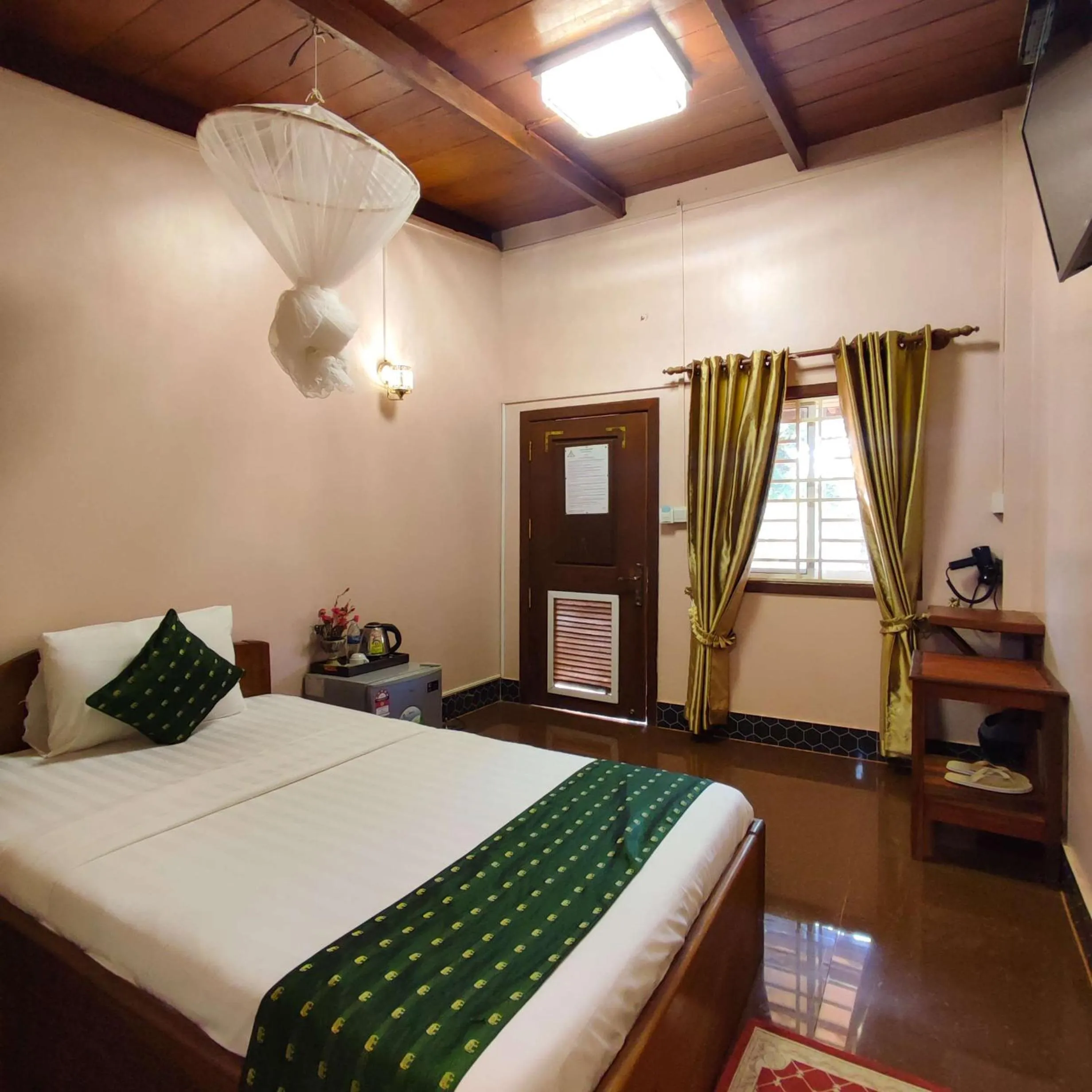 Bed in Greenhouse Retreat