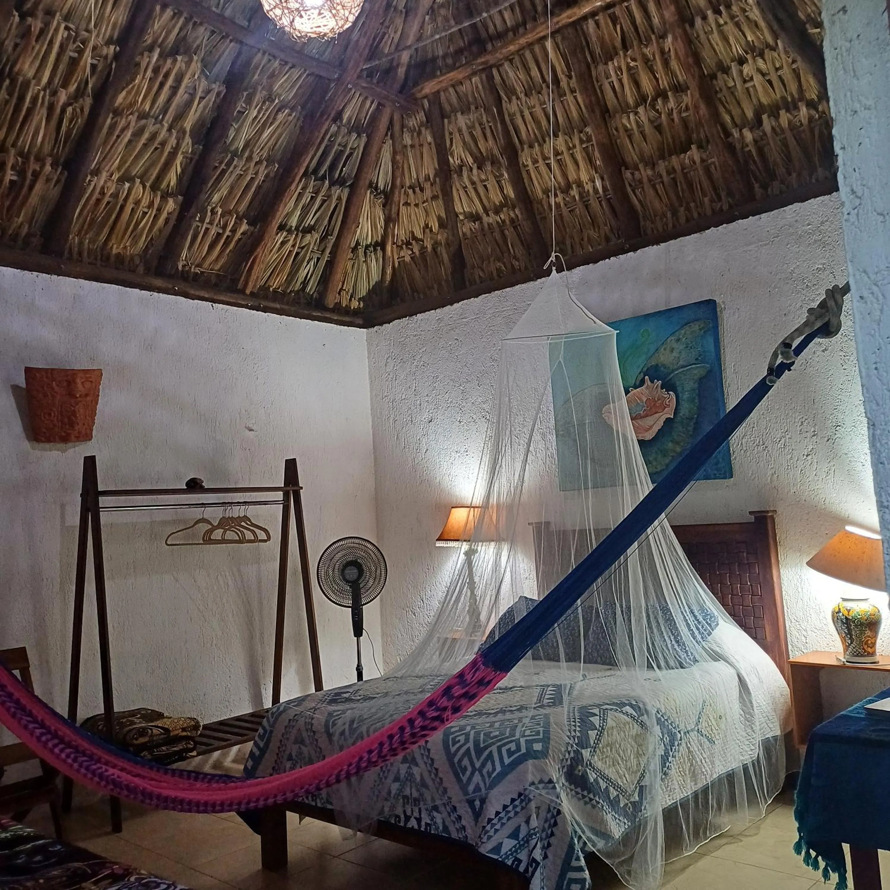 Bed in Mayan Bungalow Near Chichén