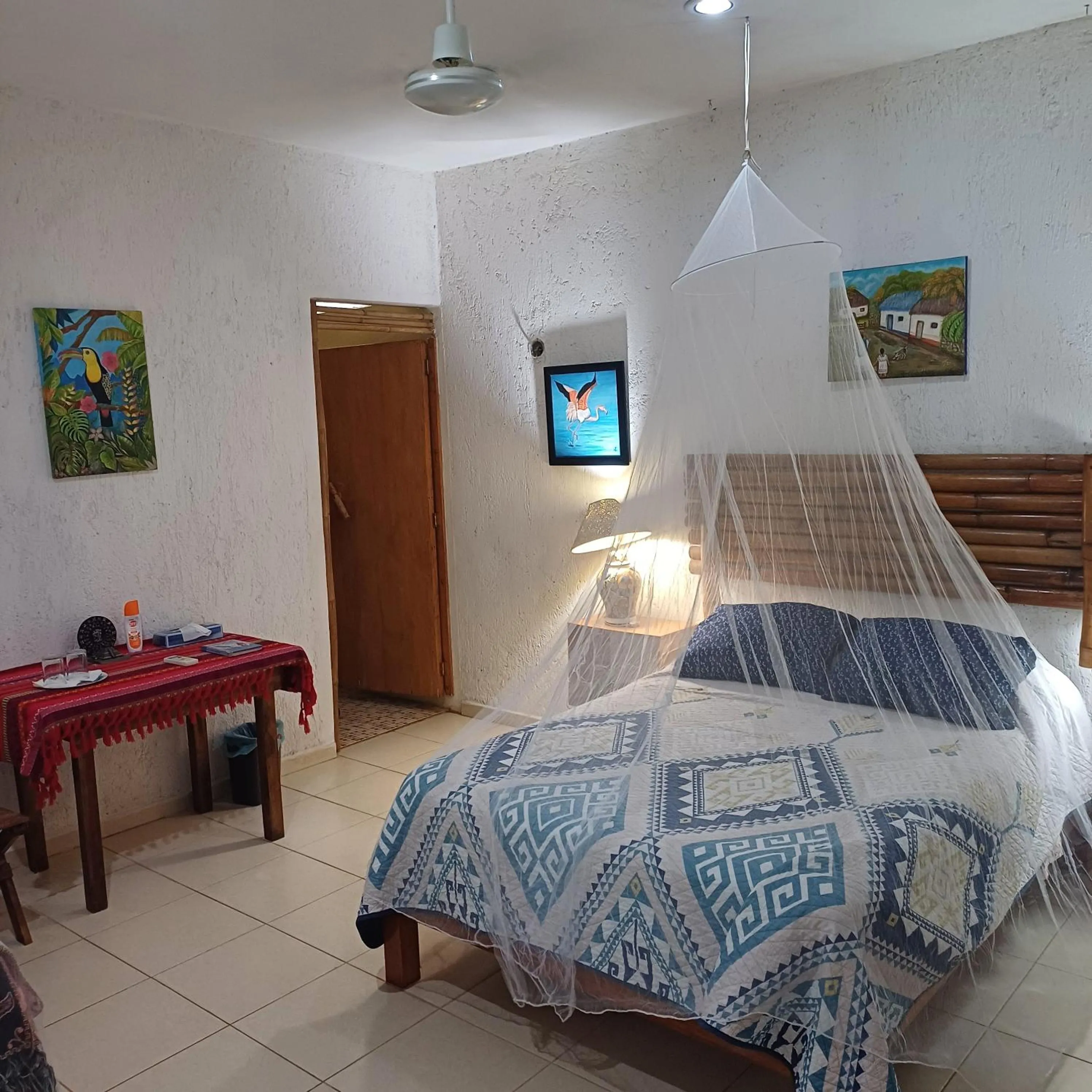 Bed in Mayan Bungalow Near Chichén