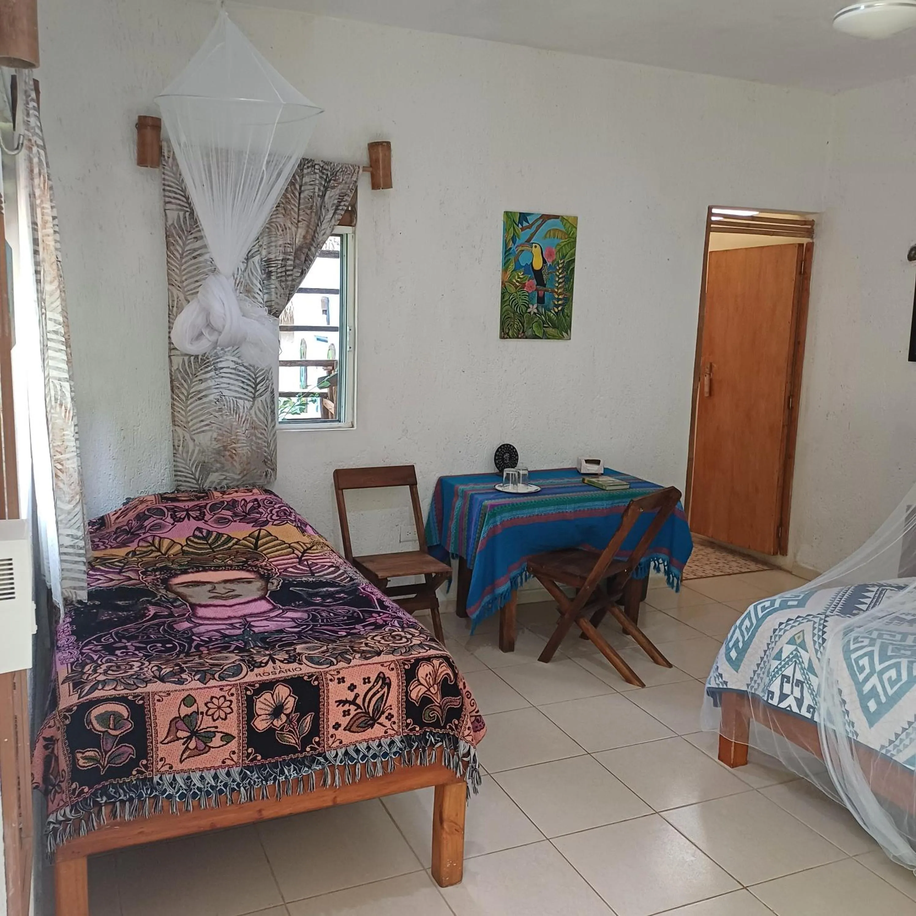 Bed in Mayan Bungalow Near Chichén