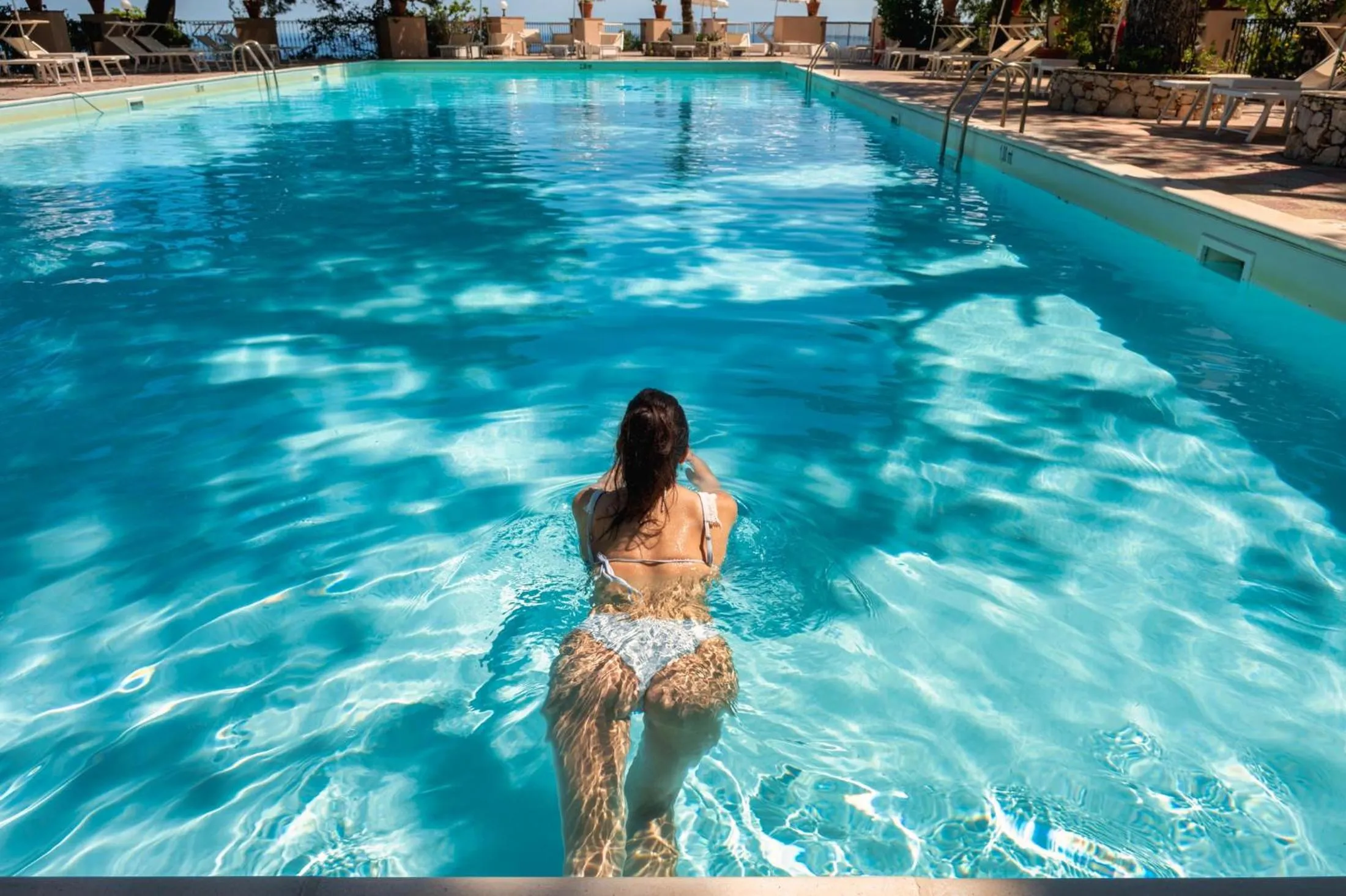 Pool view in Excelsior Palace Hotel