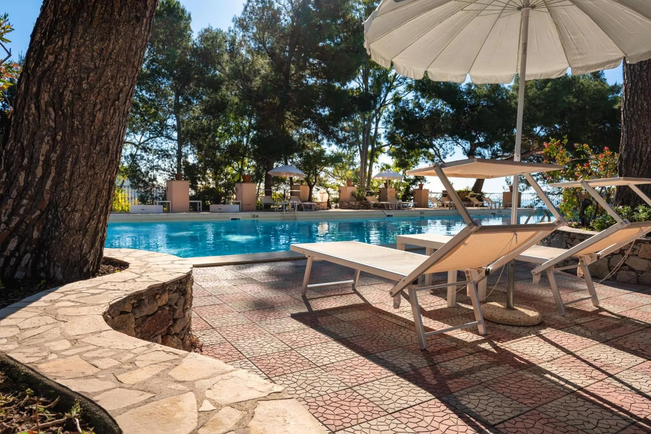 Pool view in Excelsior Palace Hotel