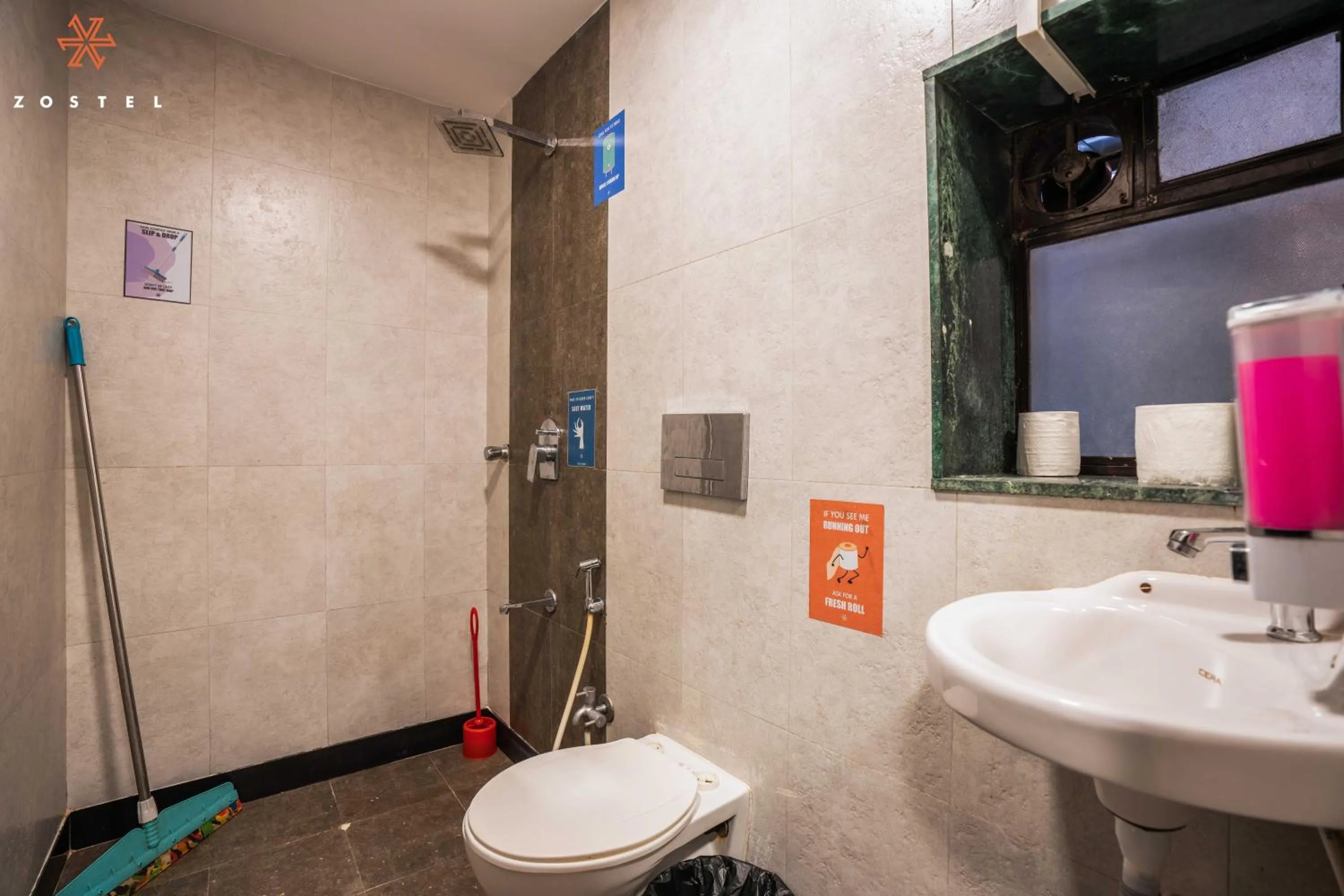 Bathroom in Zostel Mumbai