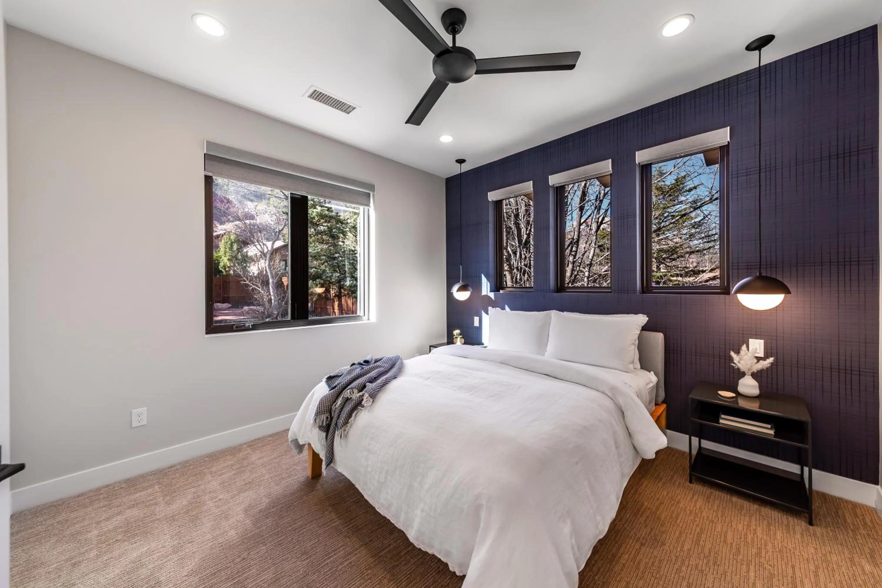 Bed in LaFave Luxury Rentals at Zion