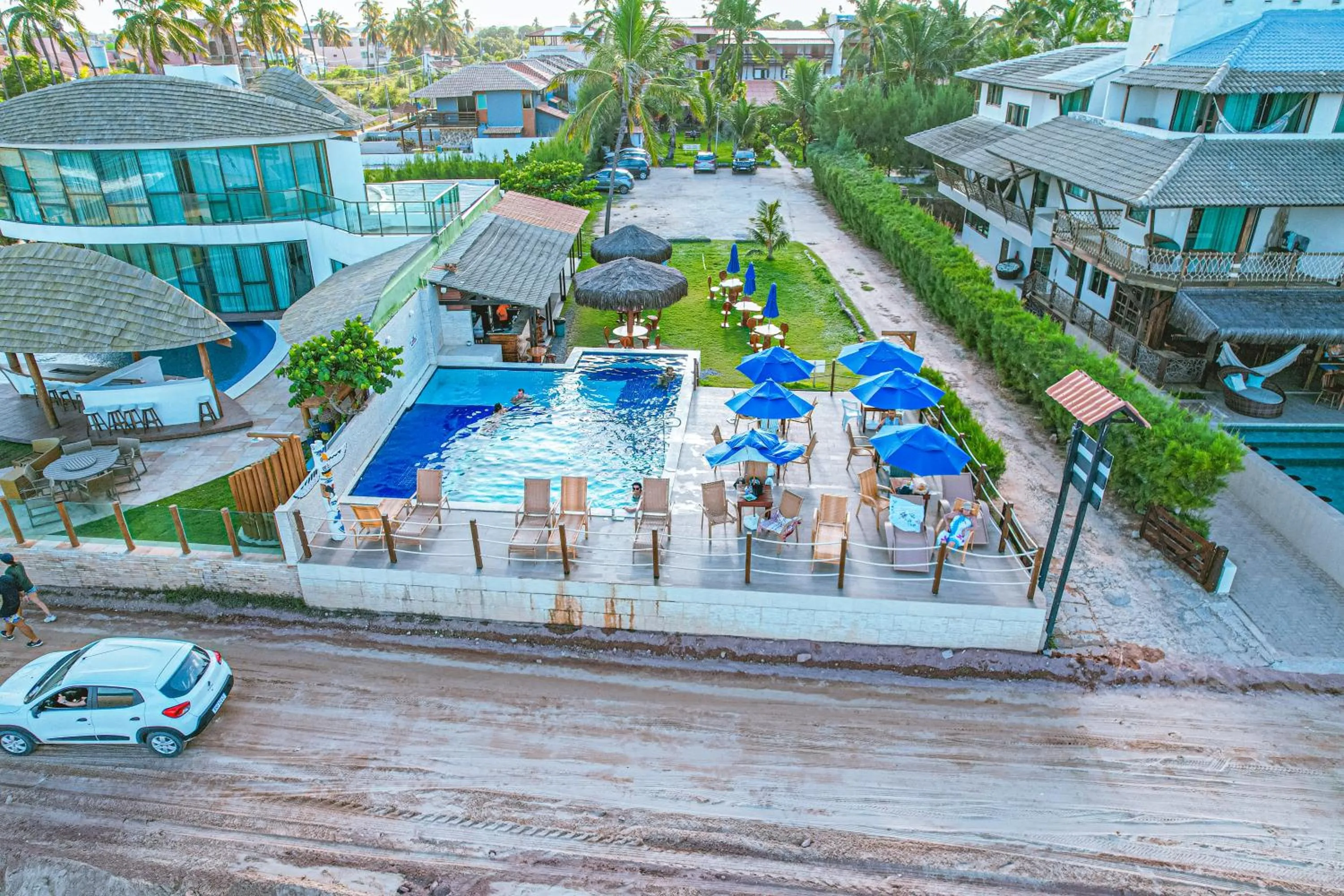 Pool view in Pousada Maraoka