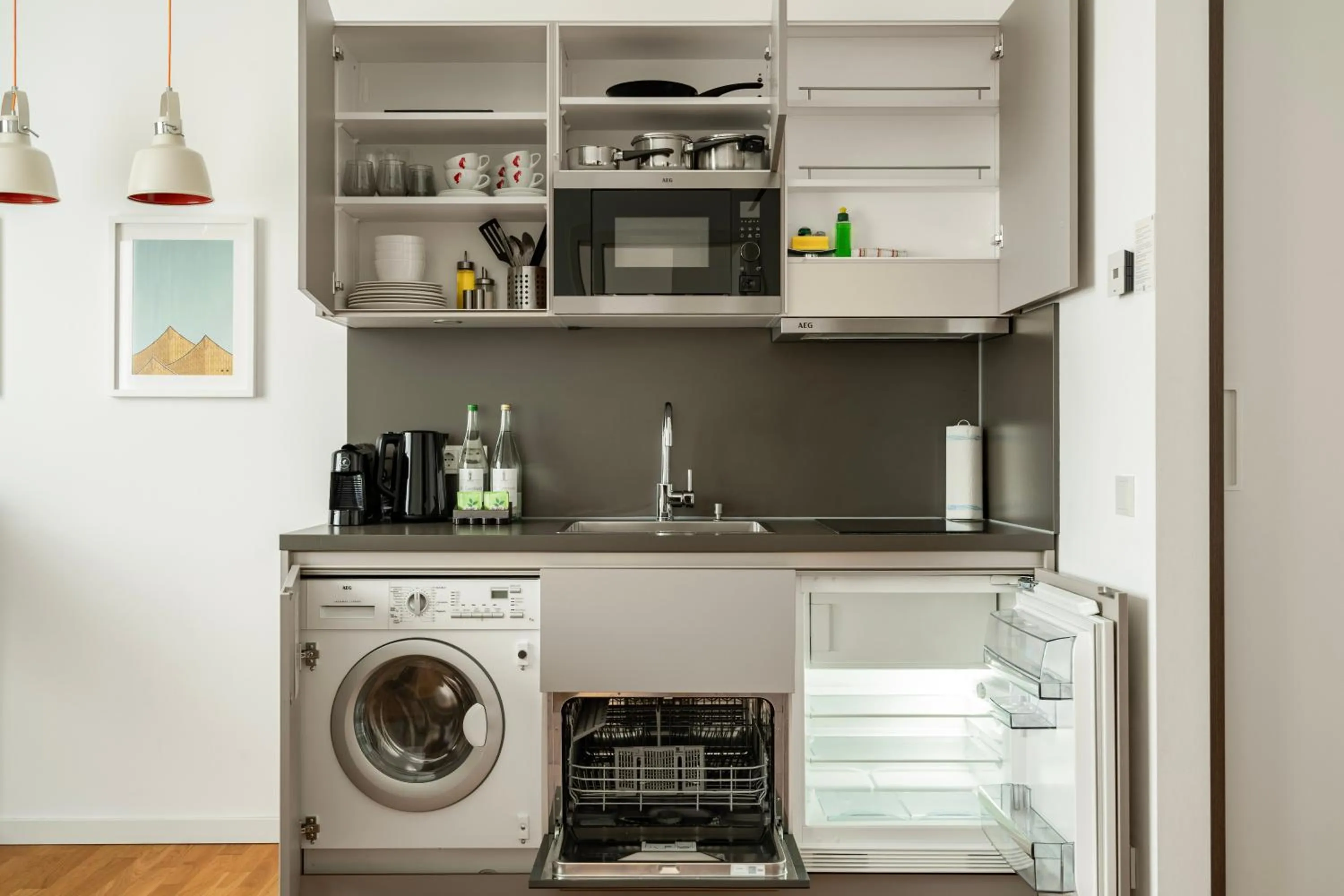 Kitchen or kitchenette in HighPark Berlin am Potsdamer Platz