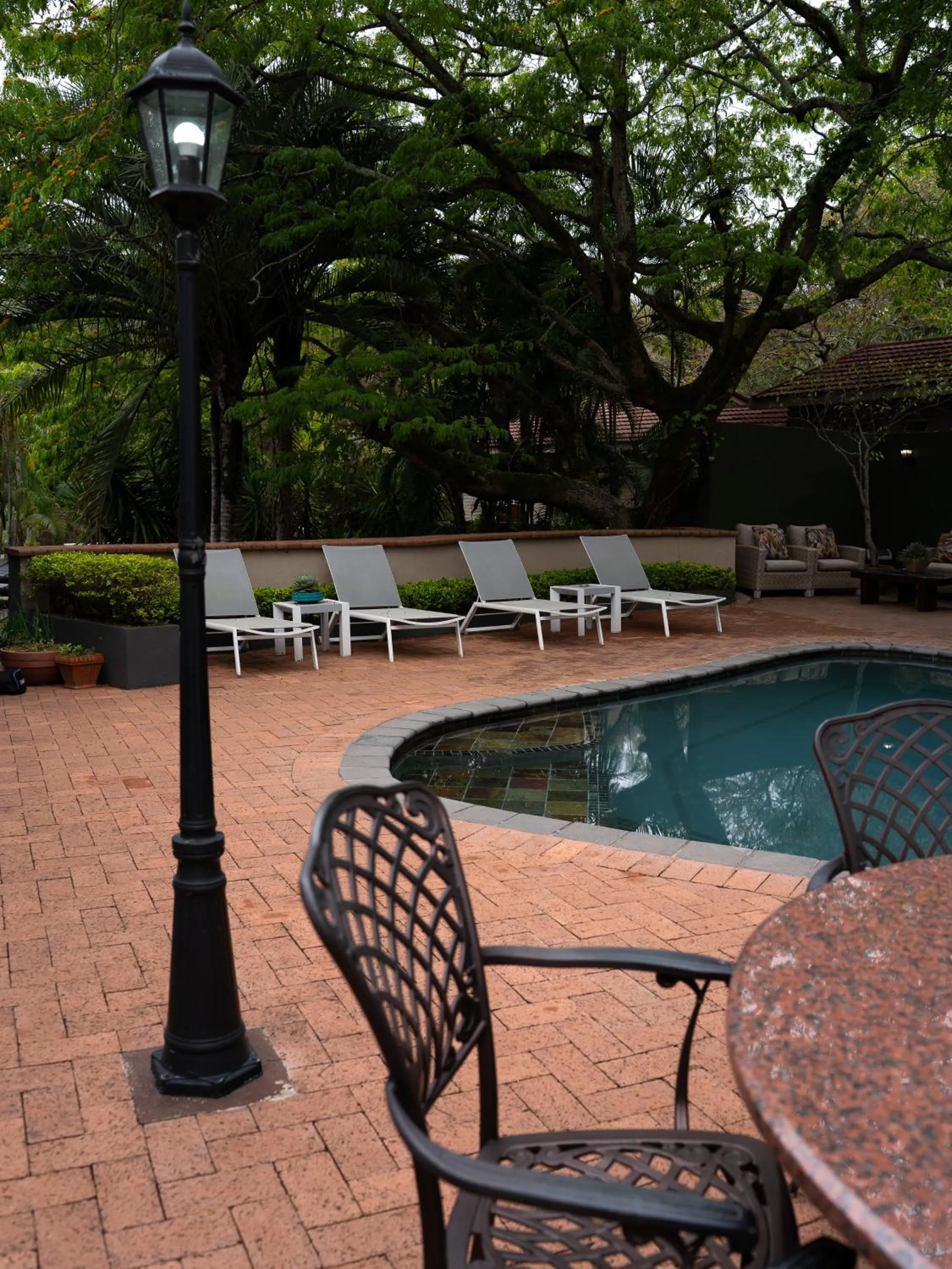 Pool view in La Roca Guest House