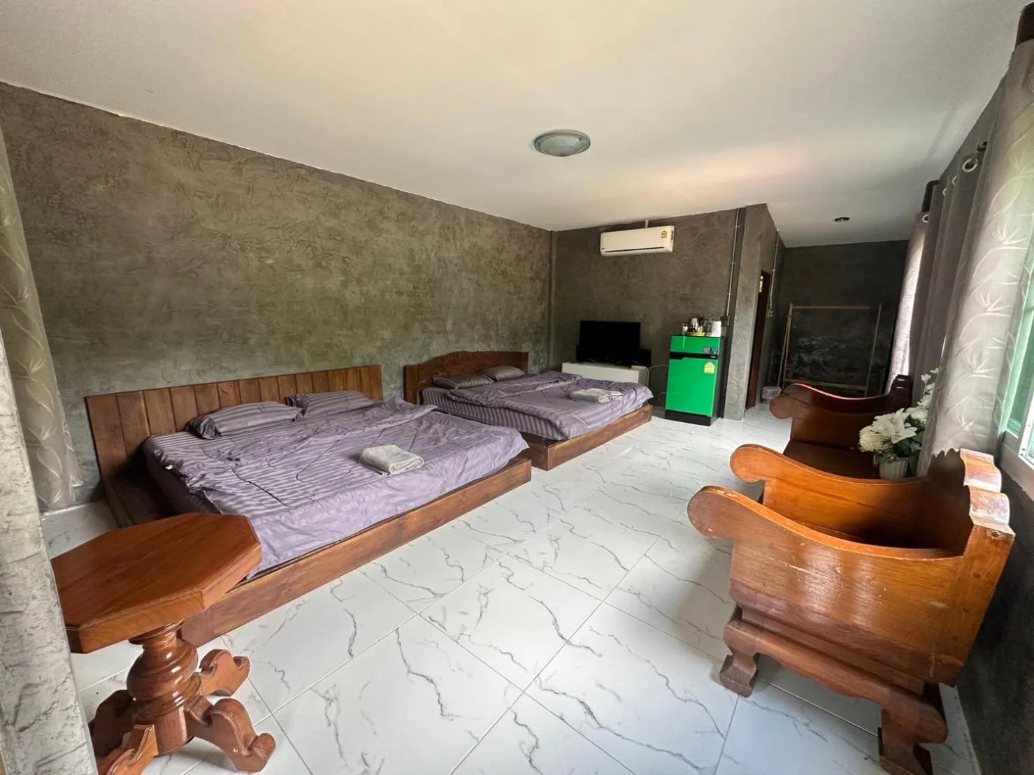 Bed in บ้านภทรพรรณ ขุนยวม แม่ฮ่องสอน PATARAPHAN HOUSE, Khunyuam, Maehongson, Thailand