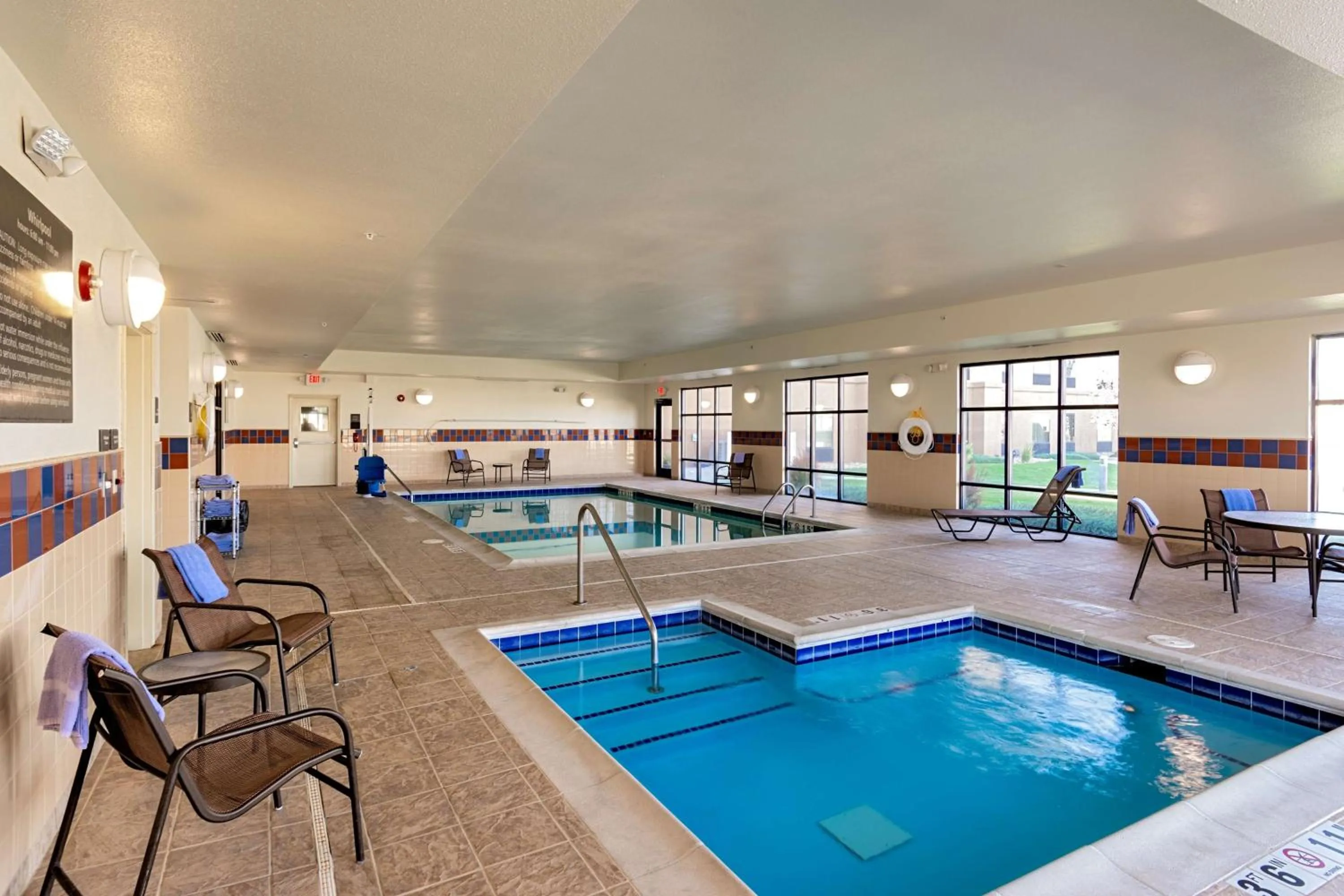 Pool view in Hampton Inn Rawlins