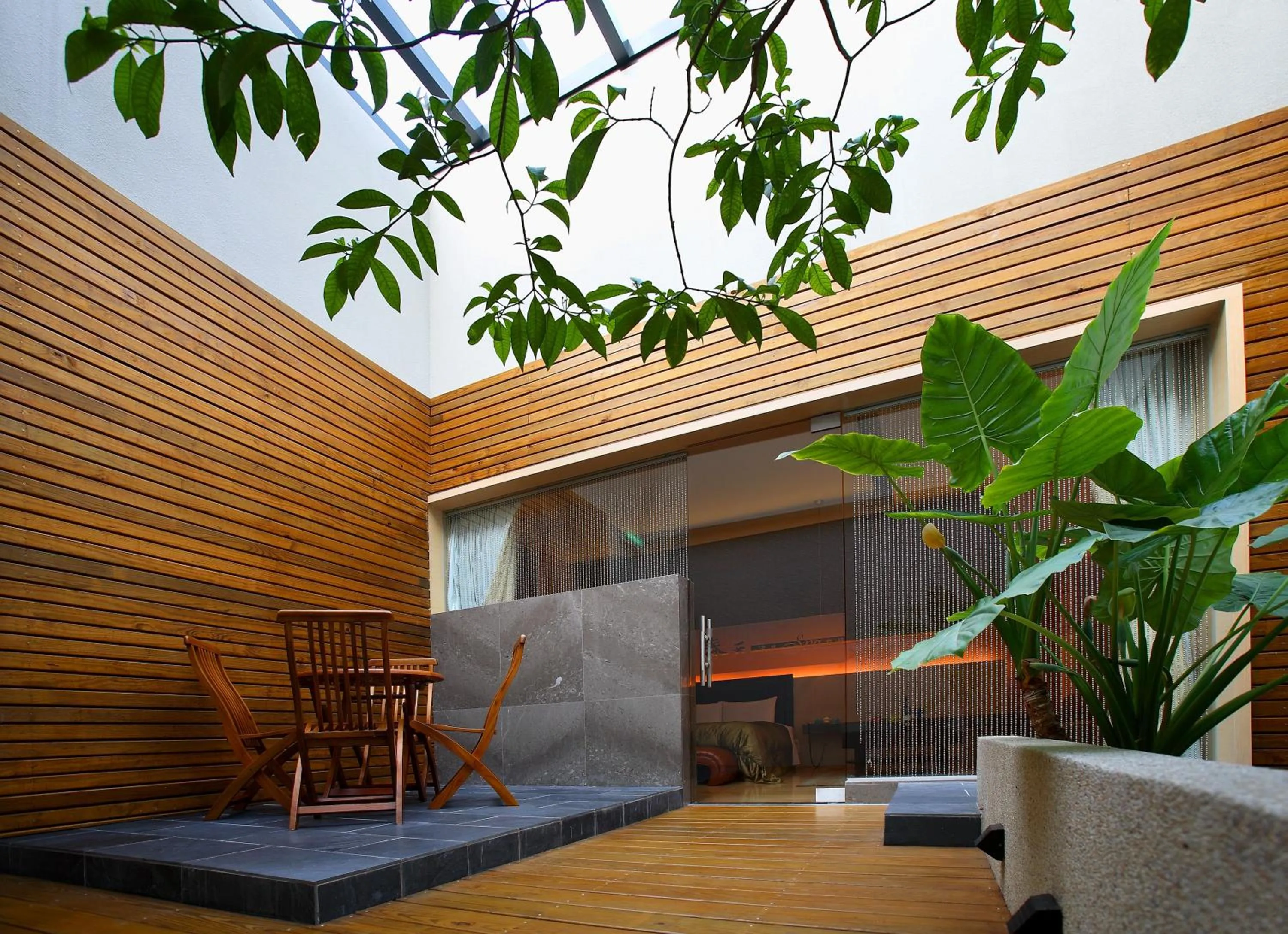 Patio in Spring SPA Motel 大里春天泡湯旅館