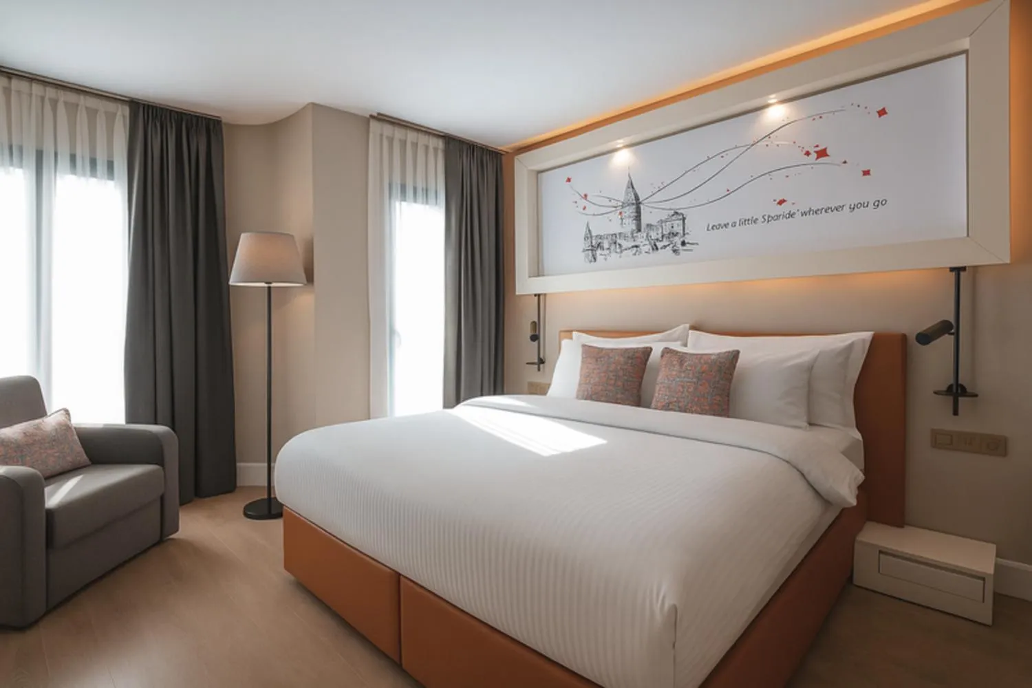 Bed in Sparkle Hotel