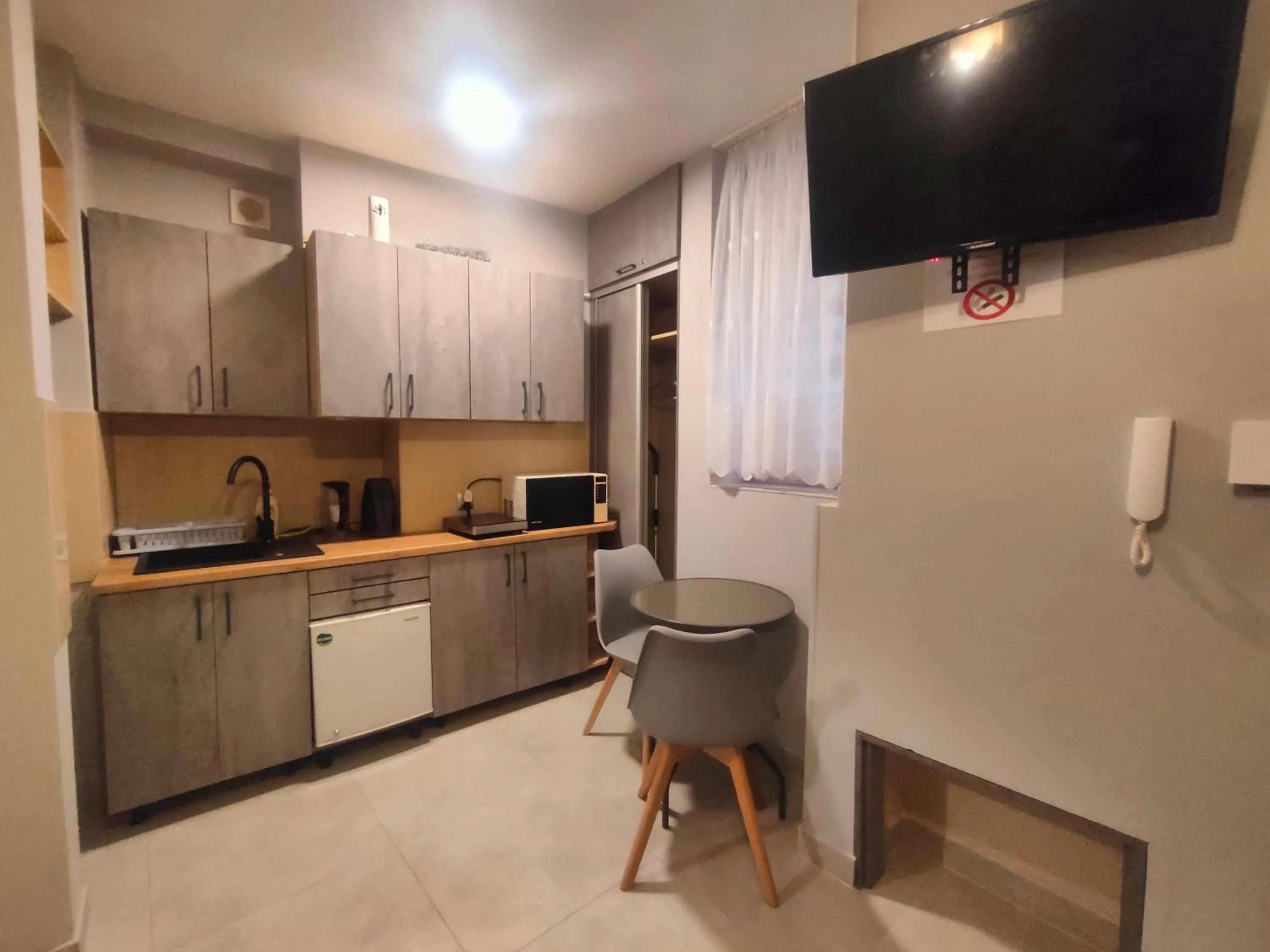 Kitchen or kitchenette in Apartamenty Amber