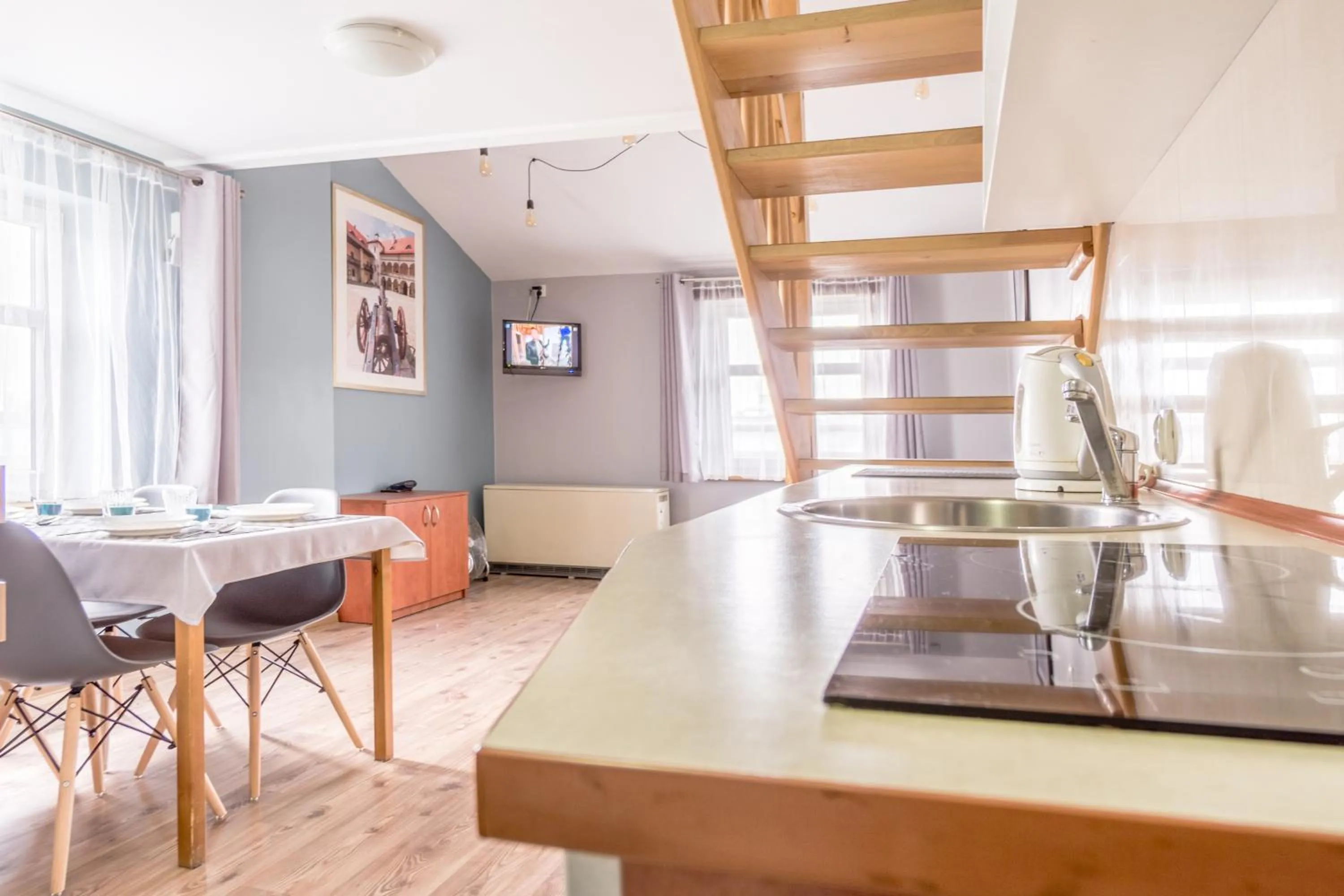 Coffee/tea facilities in Apartamenty Amber