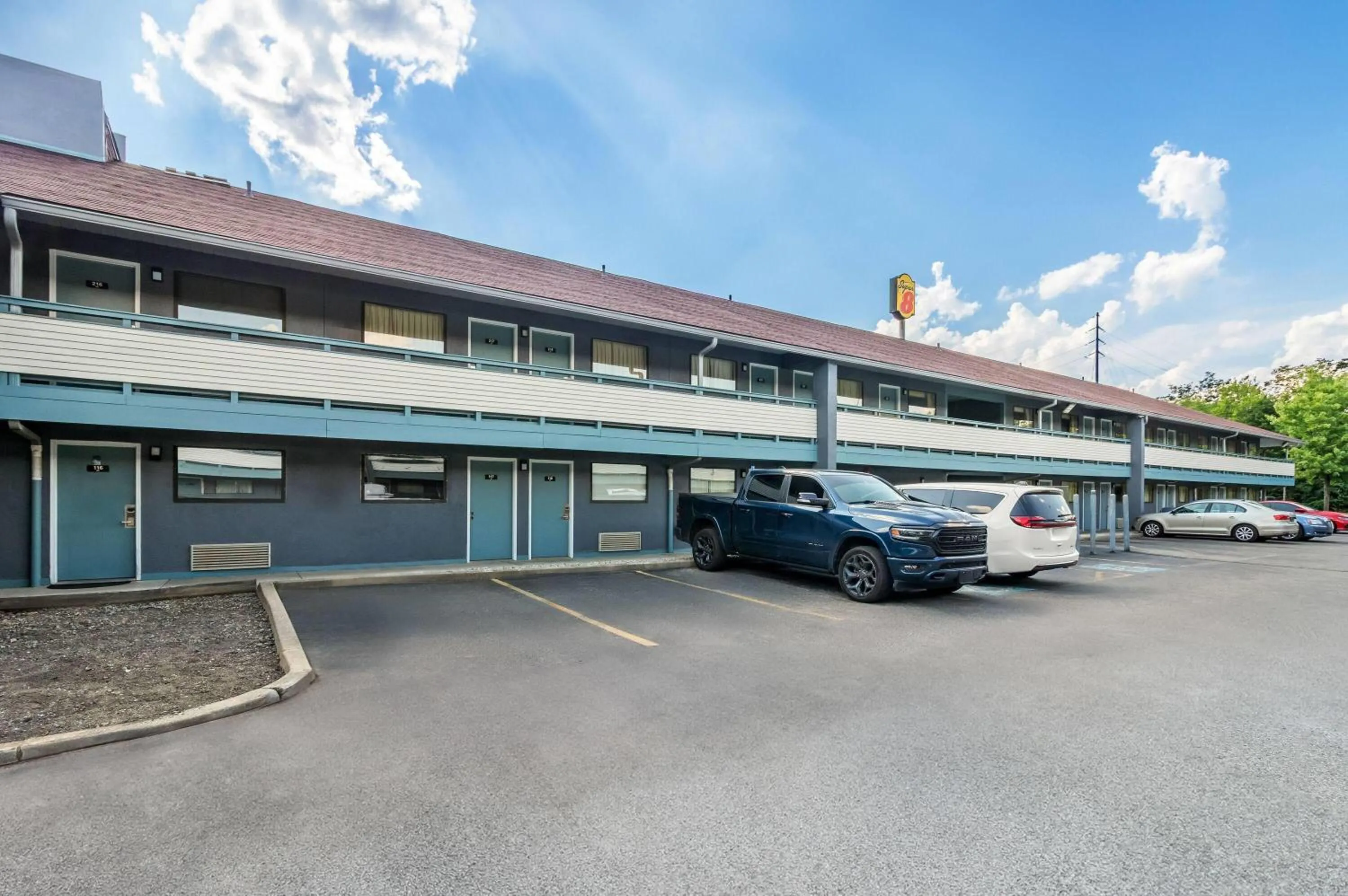 Property building in Super 8 by Wyndham Cincinnati-Springdale OH