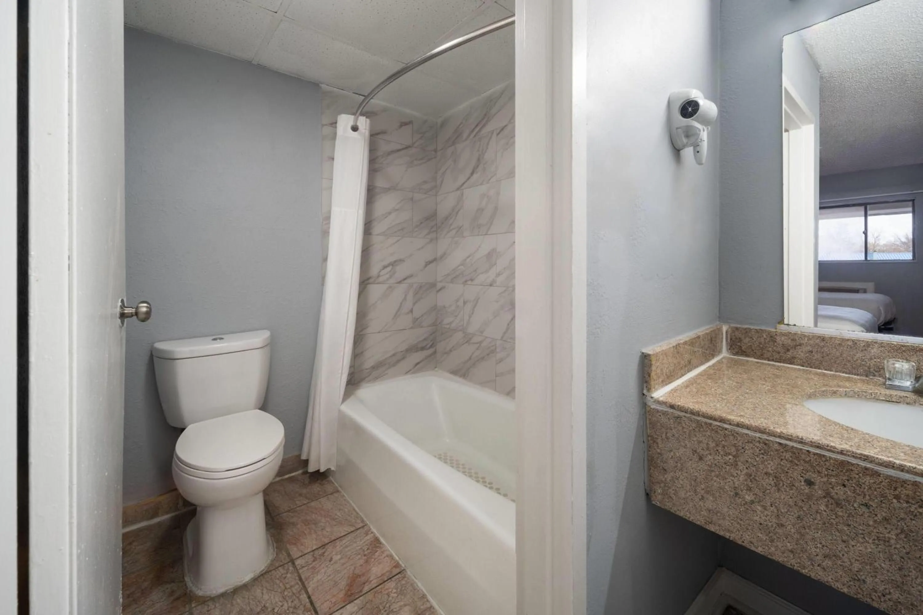 Bathroom in Super 8 by Wyndham Portsmouth - Norfolk