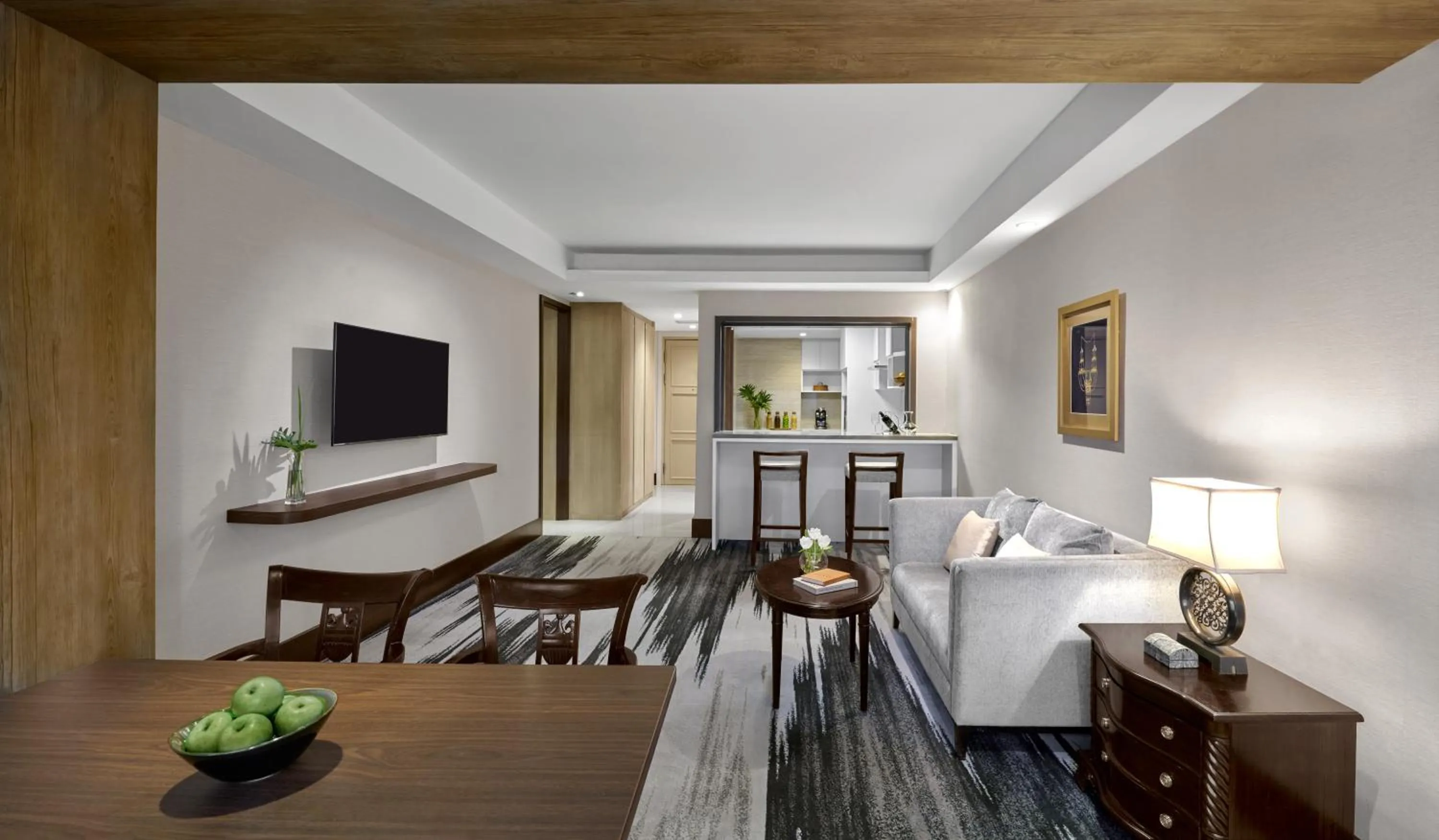 Living room, Bed in Gran Melia Jakarta