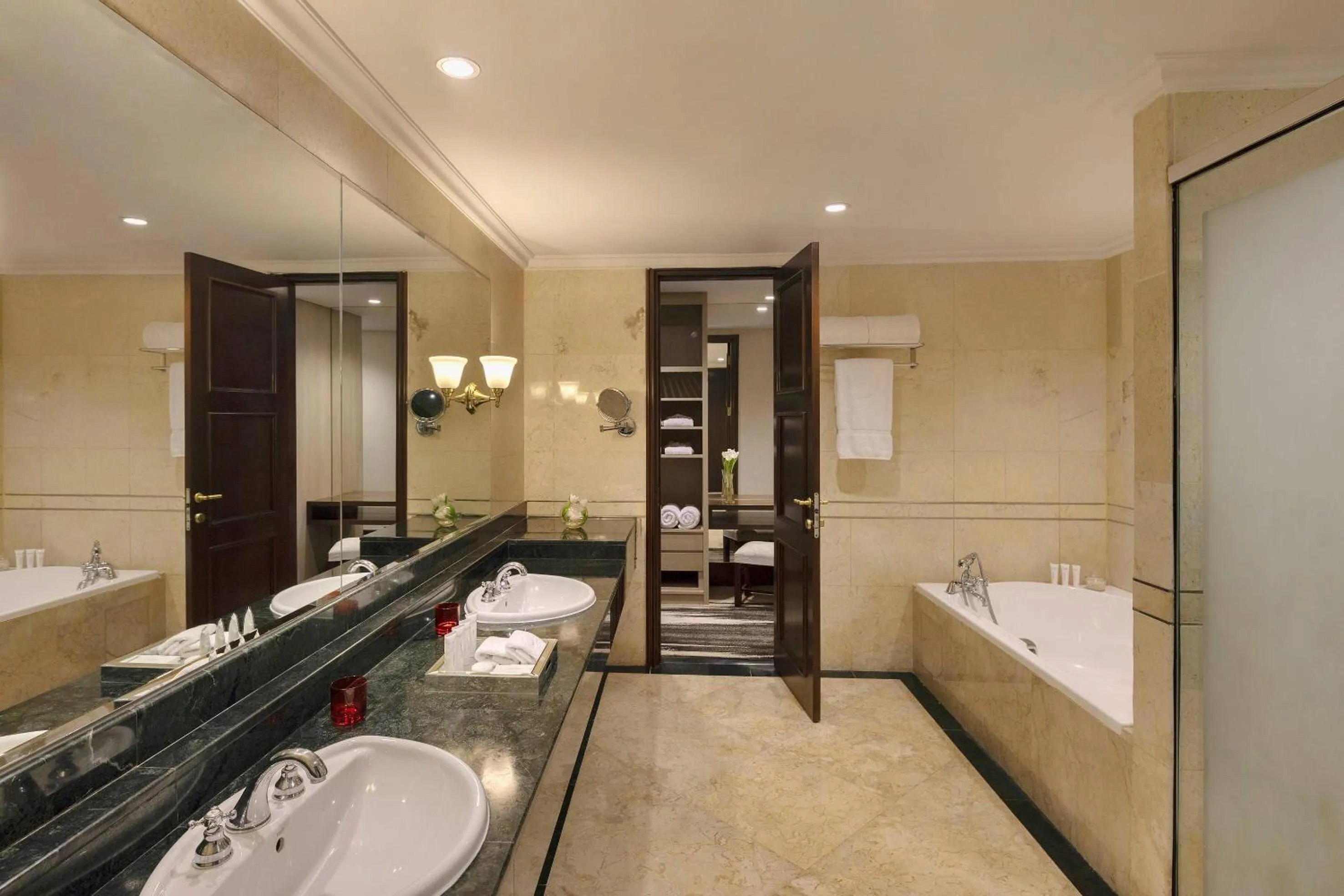 Bathroom, Bed in Gran Melia Jakarta