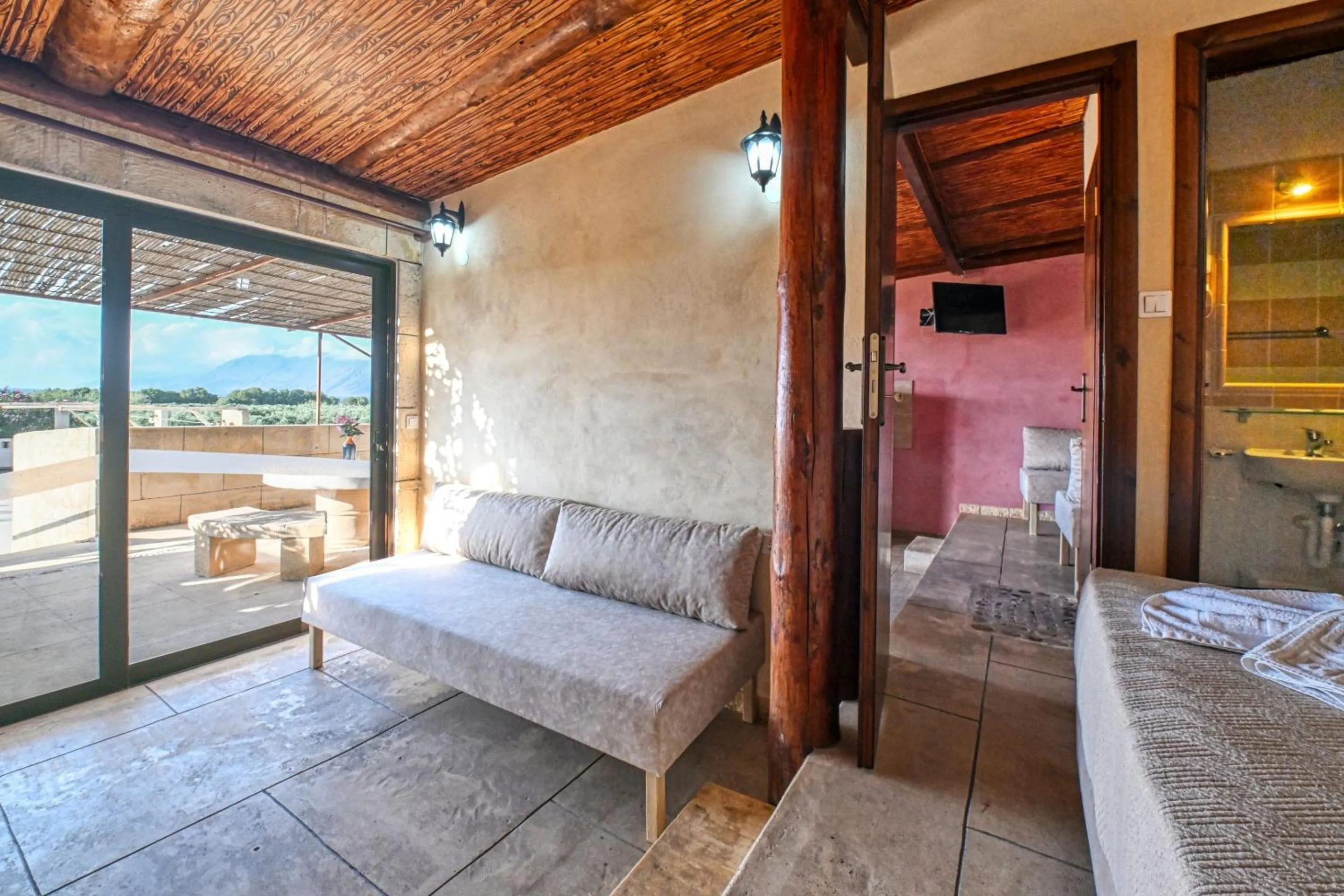 Photo of the whole room, Bed in Anemomili Village