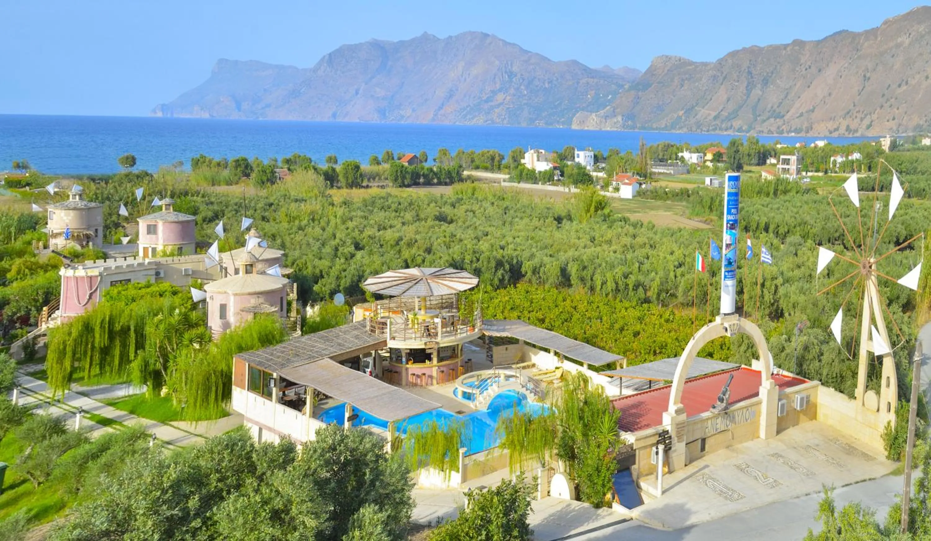 Bird's eye view in Anemomili Village