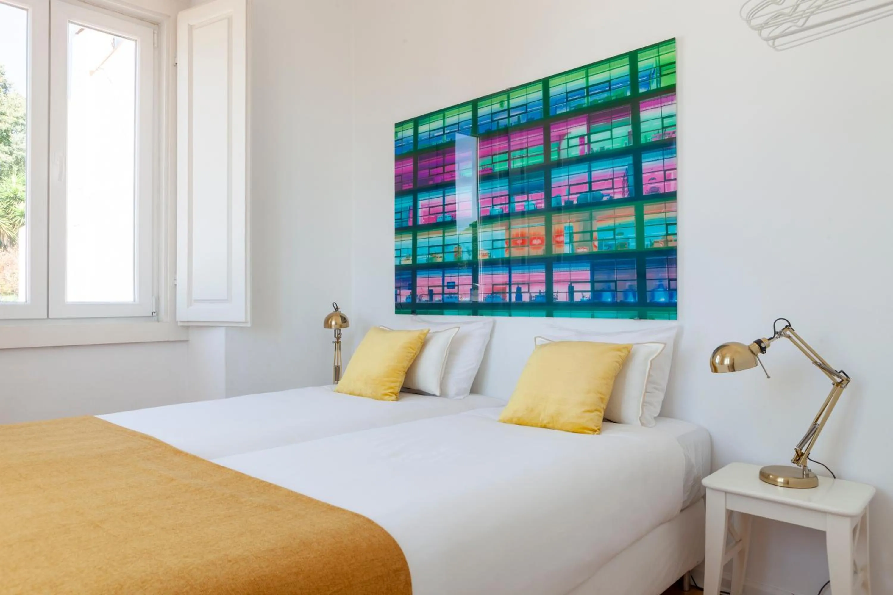 Bed in Alfama Amazing Scenic River and City View Charming apartment With 2 bedrooms and AC 19th Century Building