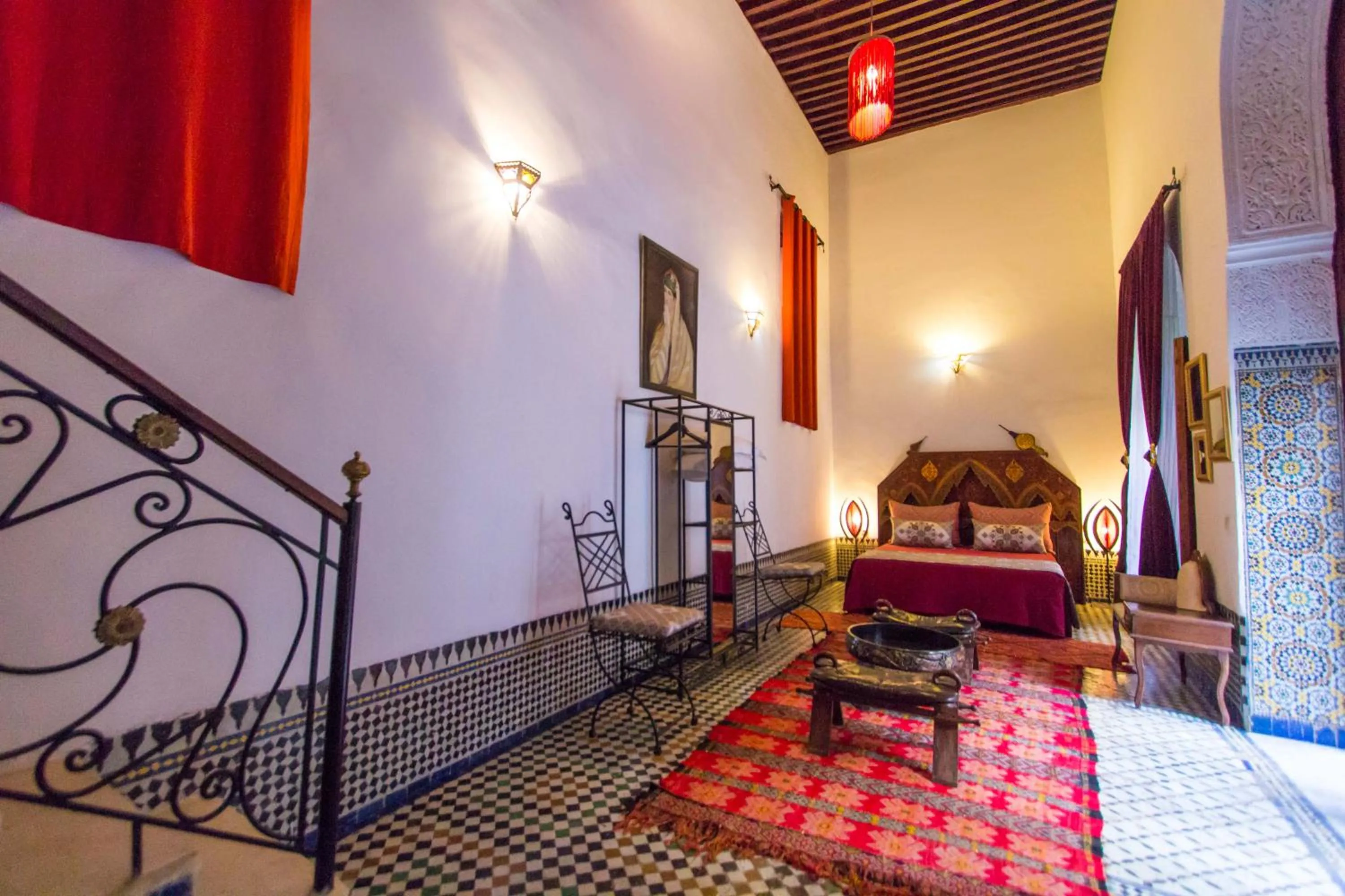 Decorative detail, Bed in Riad Dar Skalli & SPA