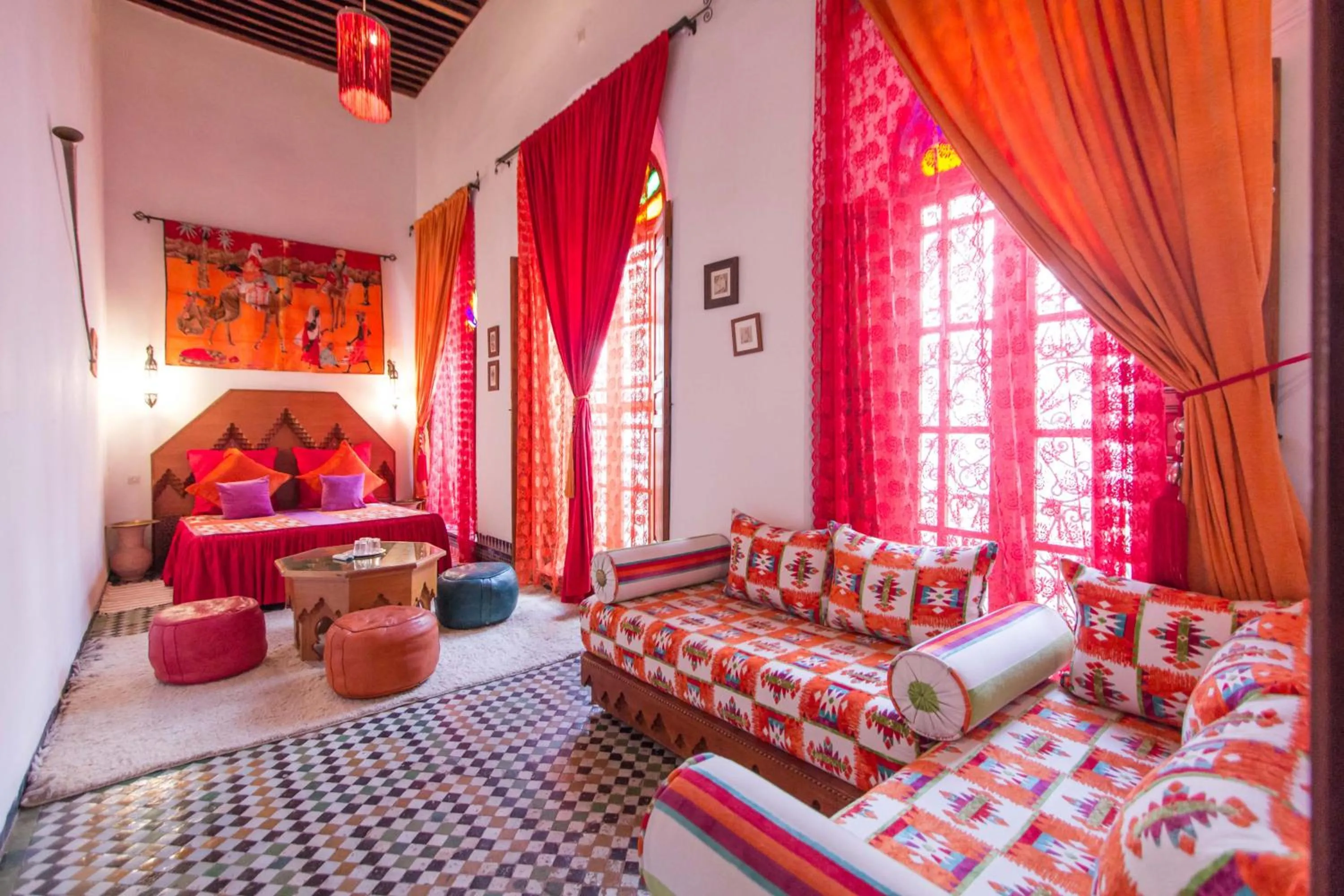 Decorative detail, Bed in Riad Dar Skalli & SPA