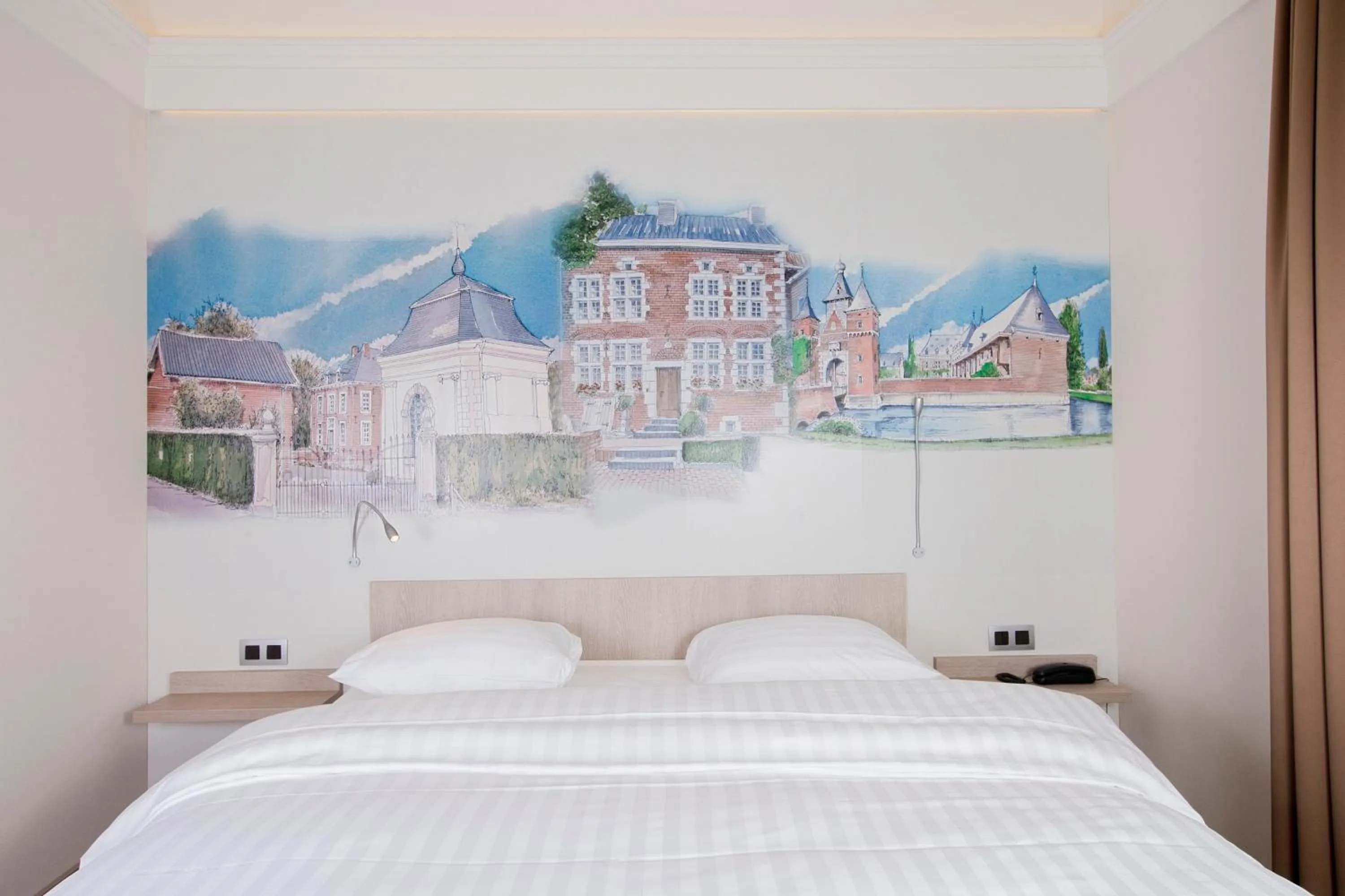 Decorative detail, Bed in Blanckthys Hotel Voeren