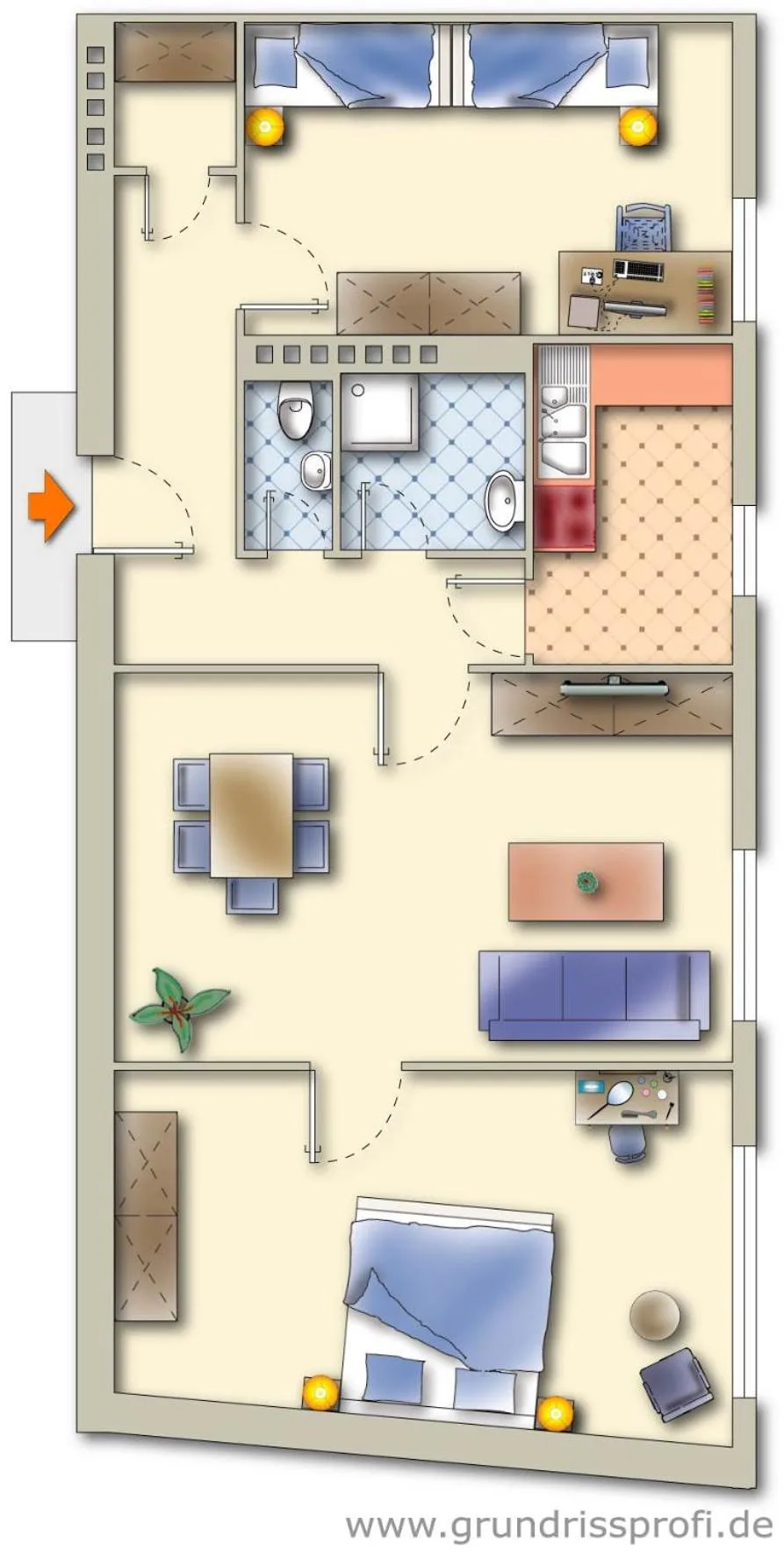 Floor plan in Appartements Ferchergasse