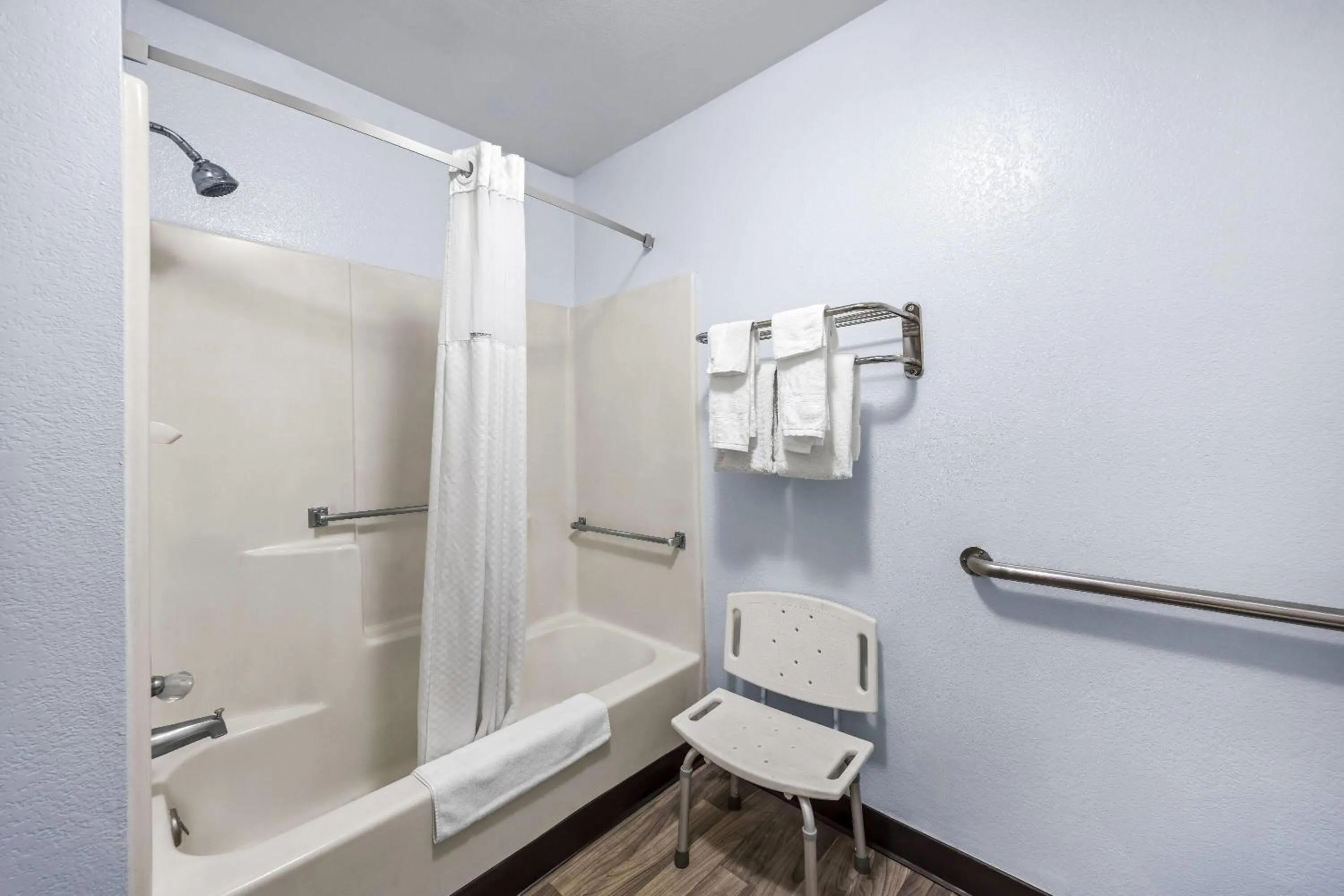 Bathroom in Super 8 by Wyndham Colorado Springs Peterson Space Force