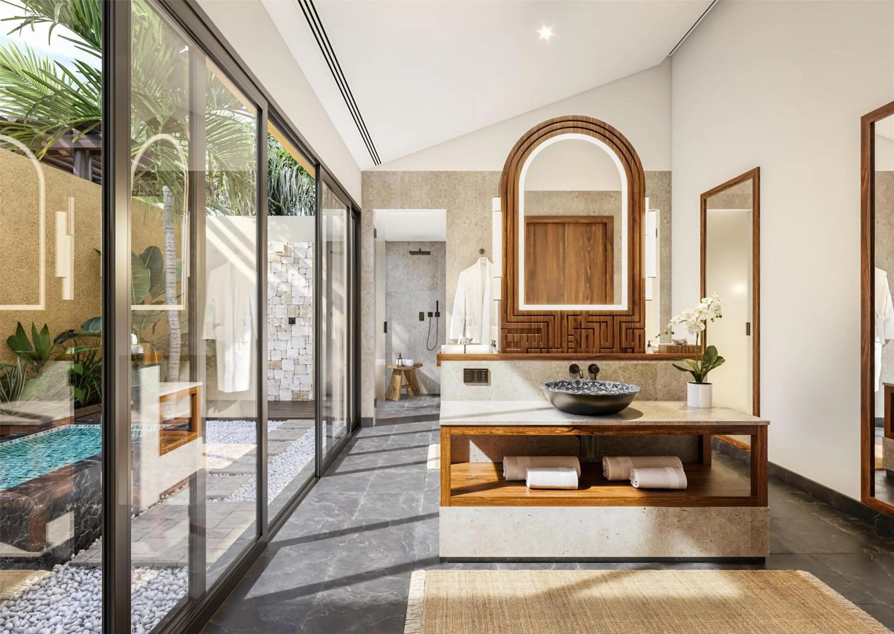 Bathroom in Banyan Tree Mayakoba