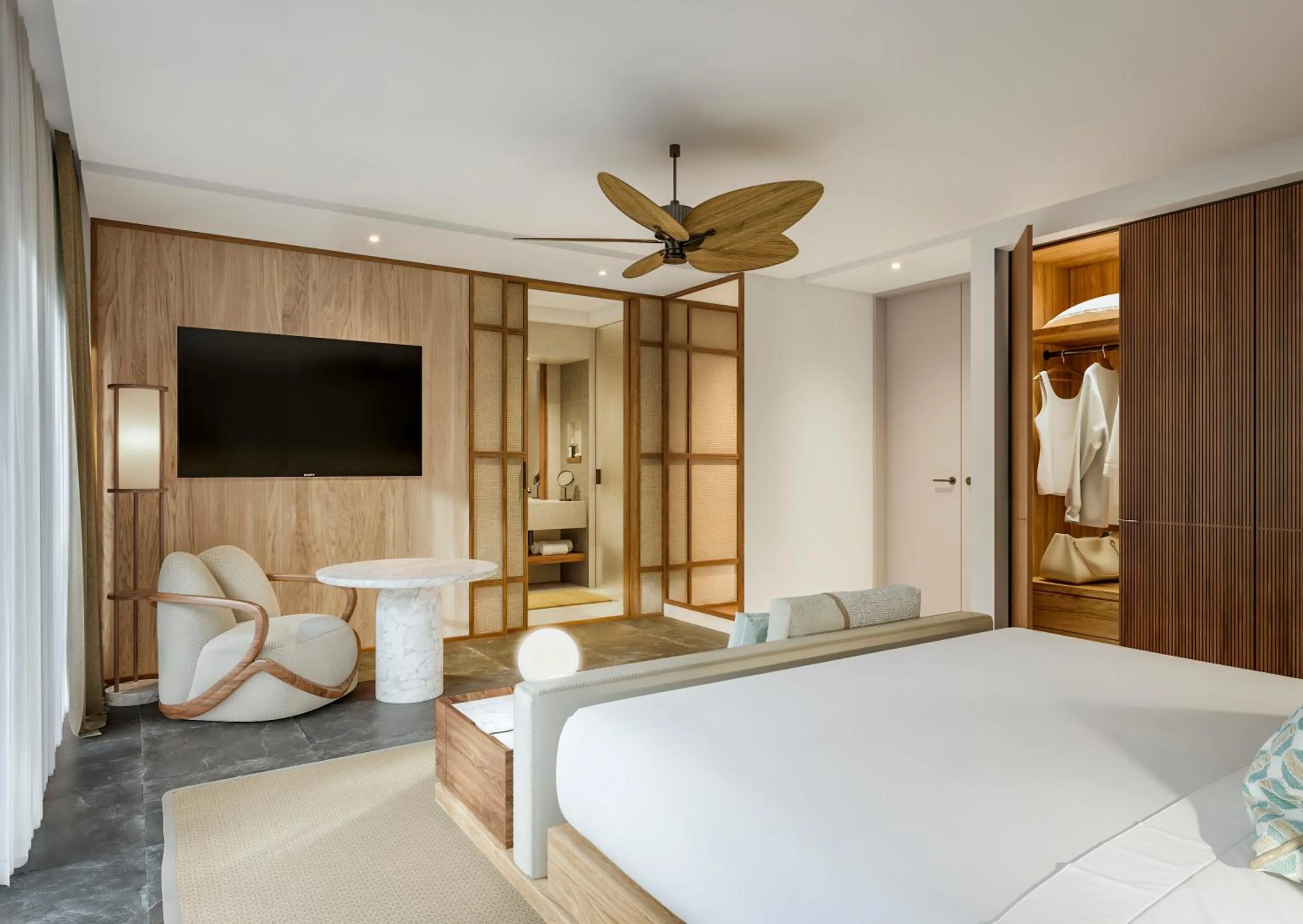 Bed in Banyan Tree Mayakoba