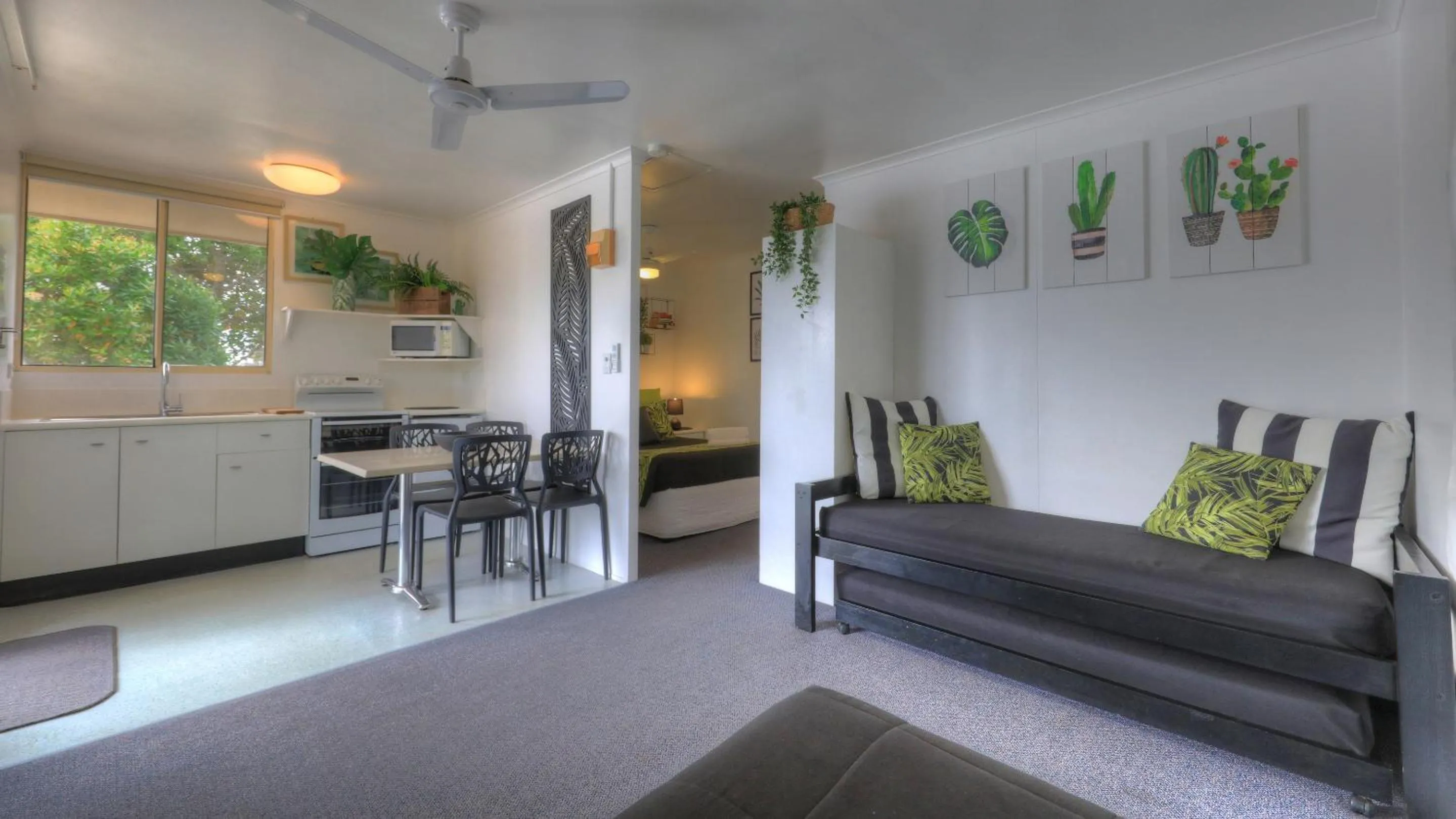 Living room in Maroochy River Bungalows