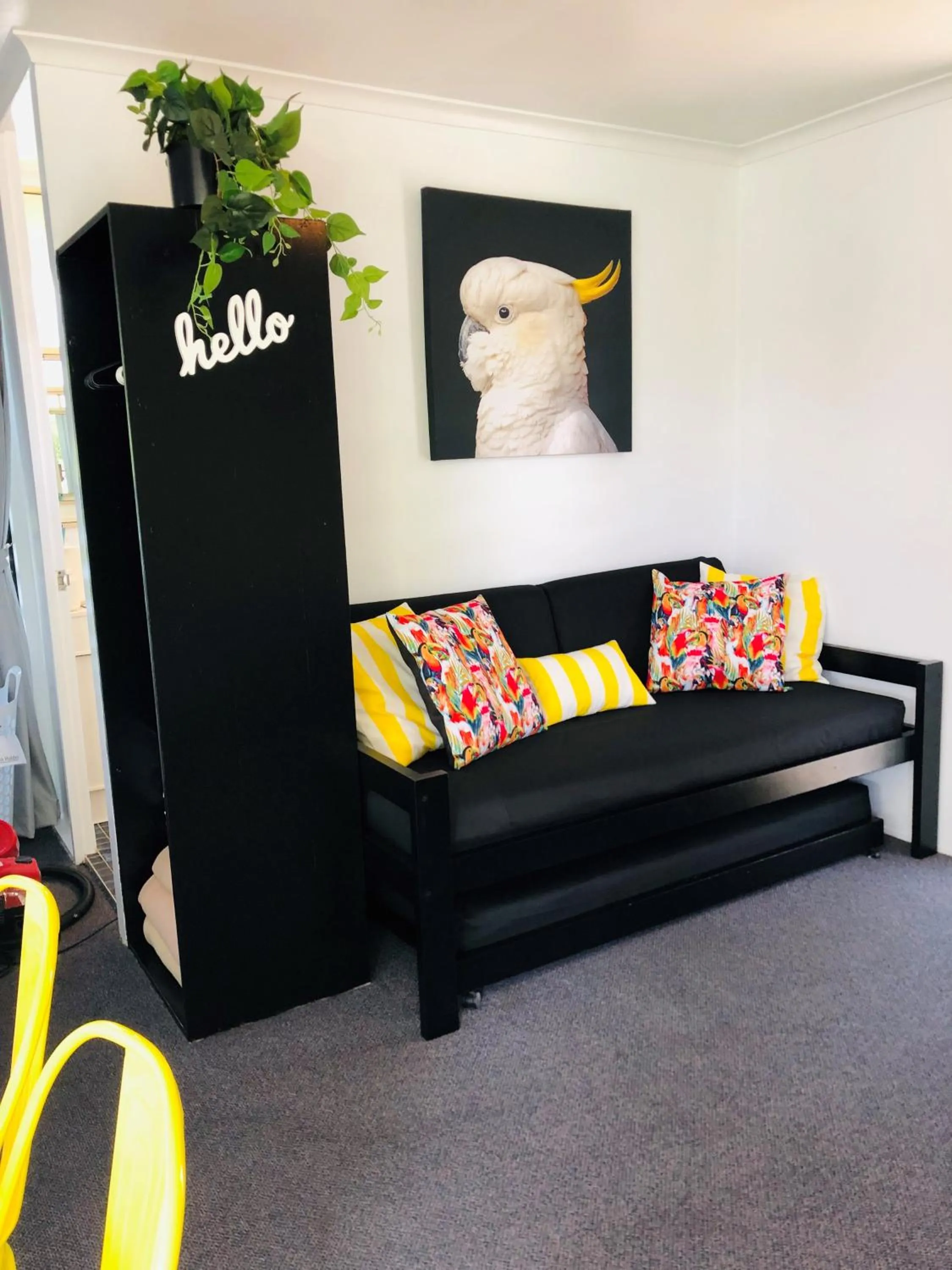 Living room in Maroochy River Bungalows
