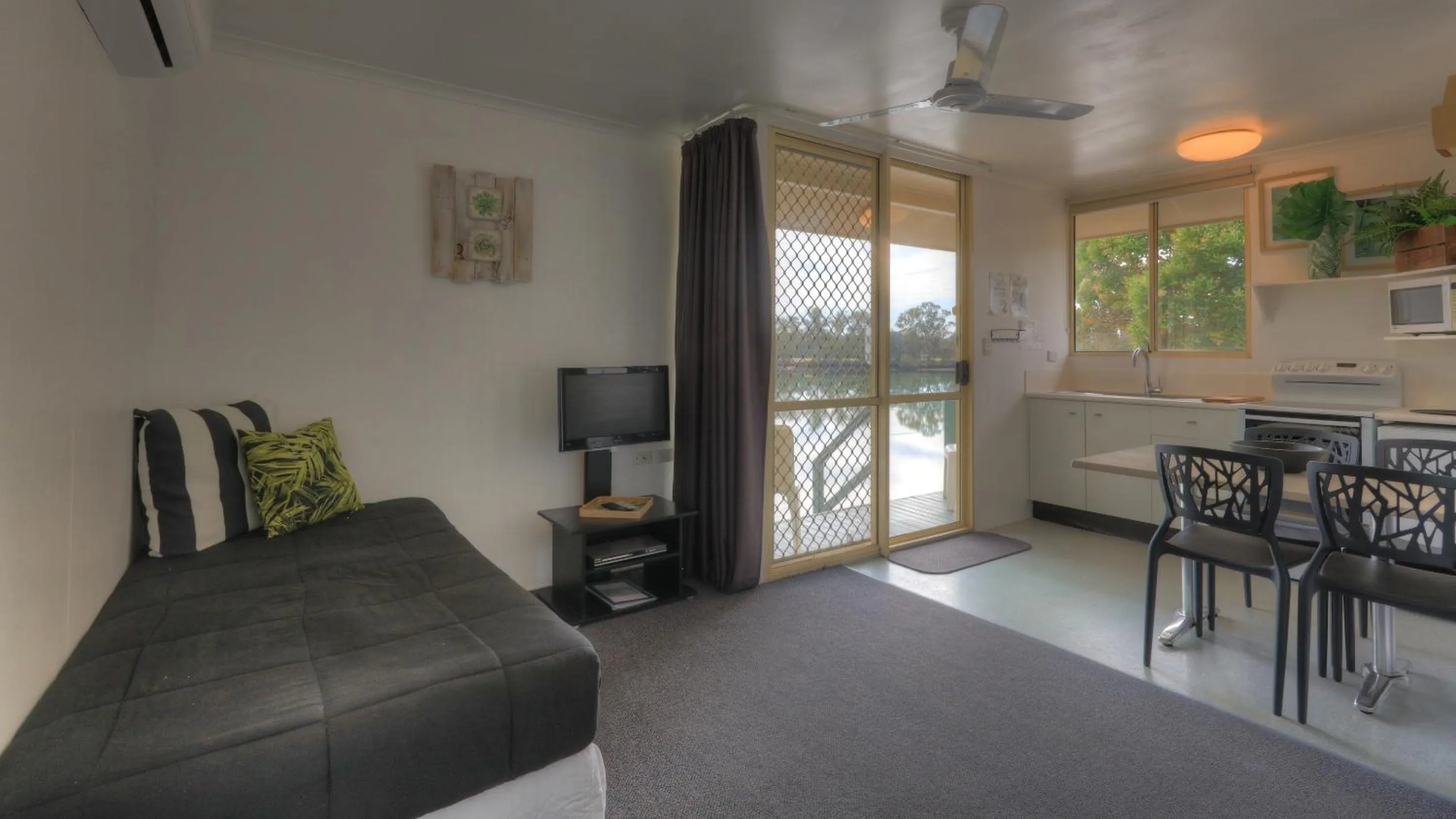 Living room in Maroochy River Bungalows
