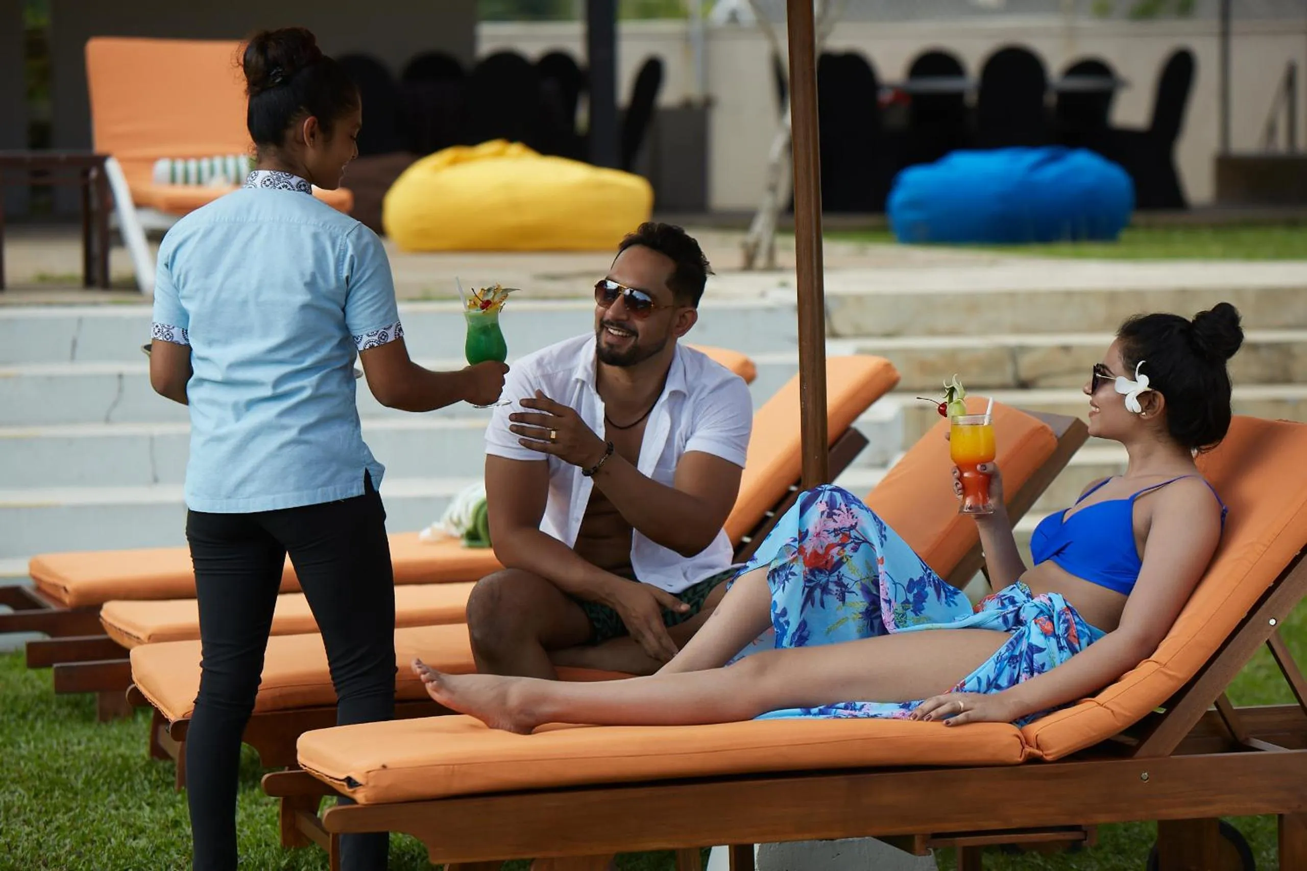sunbed in Pegasus Reef - A Beach Resort in Colombo