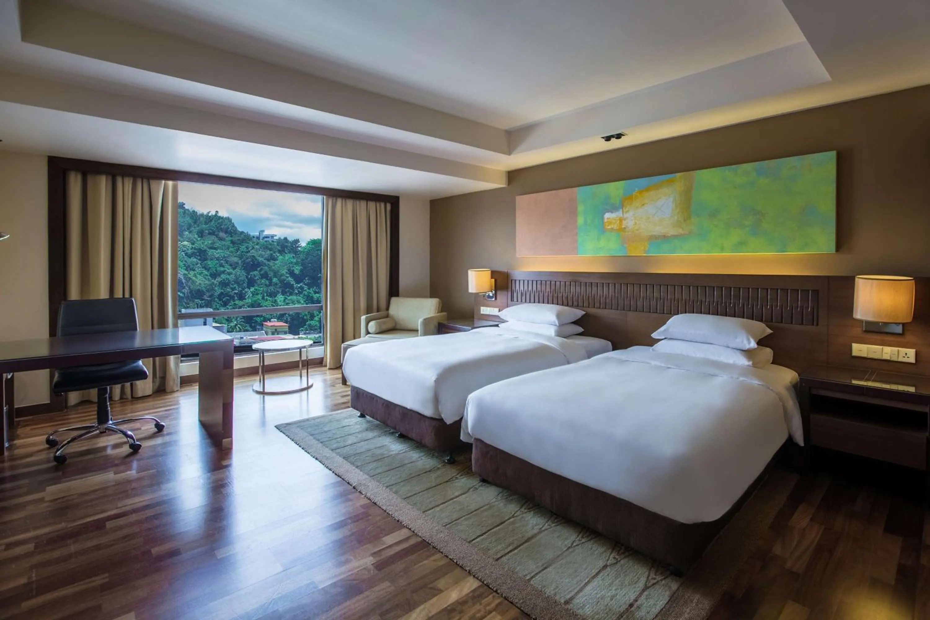 Photo of the whole room, Bed in Hyatt Regency Kinabalu