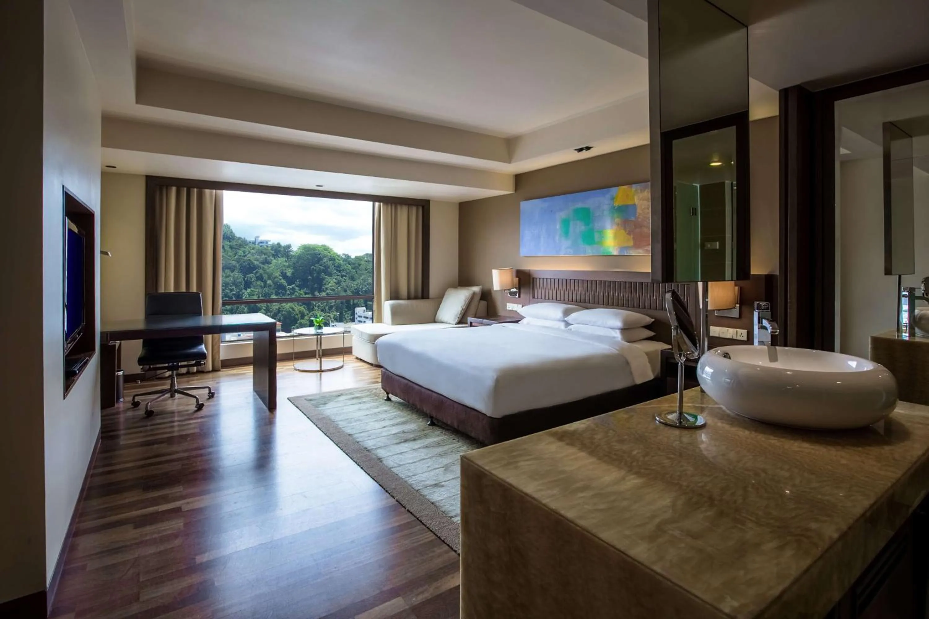 Photo of the whole room, Bed in Hyatt Regency Kinabalu